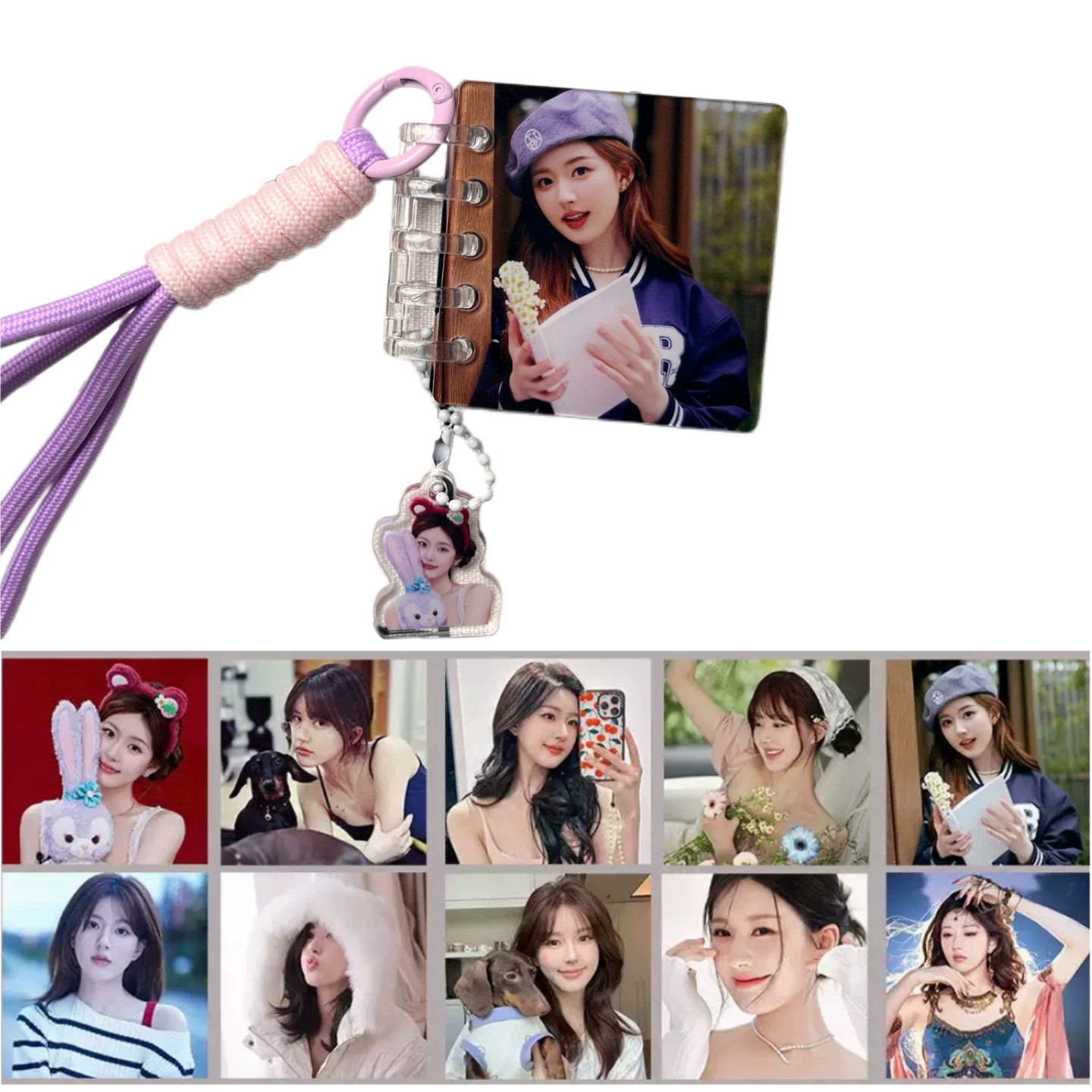 赵露思 Zhao Lusi comic book keychain acrylic pendant Backpack Pendant Key Ring