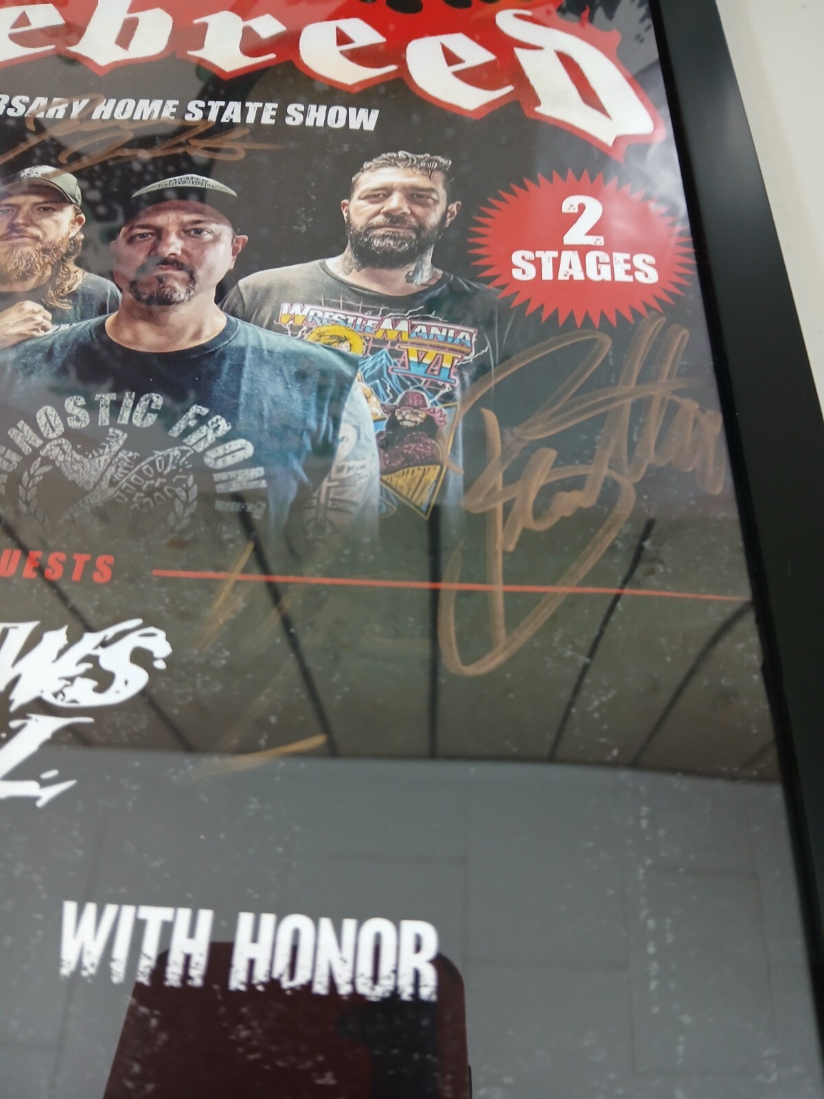 Framed And Signed Hatebreed 30th Anniversary Tour Home State Show Poster 5…