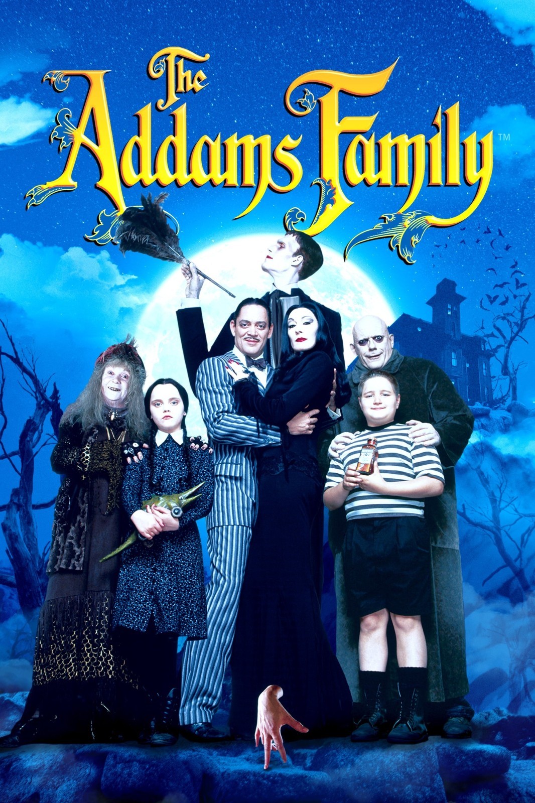 1991 The Addams Family Movie Poster 11X17 Raul Julia Anjelica Houston Gomez 🖐🍿