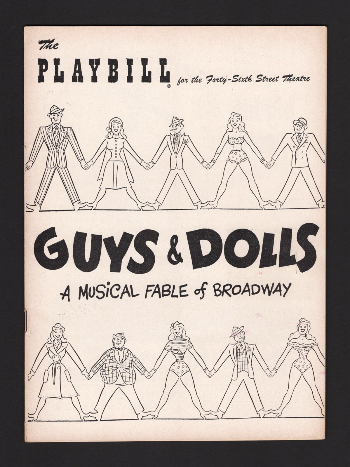 Frank Loesser “GUYS and DOLLS” Robert Alda / Sam Levene 1951 Playbill / Ticket