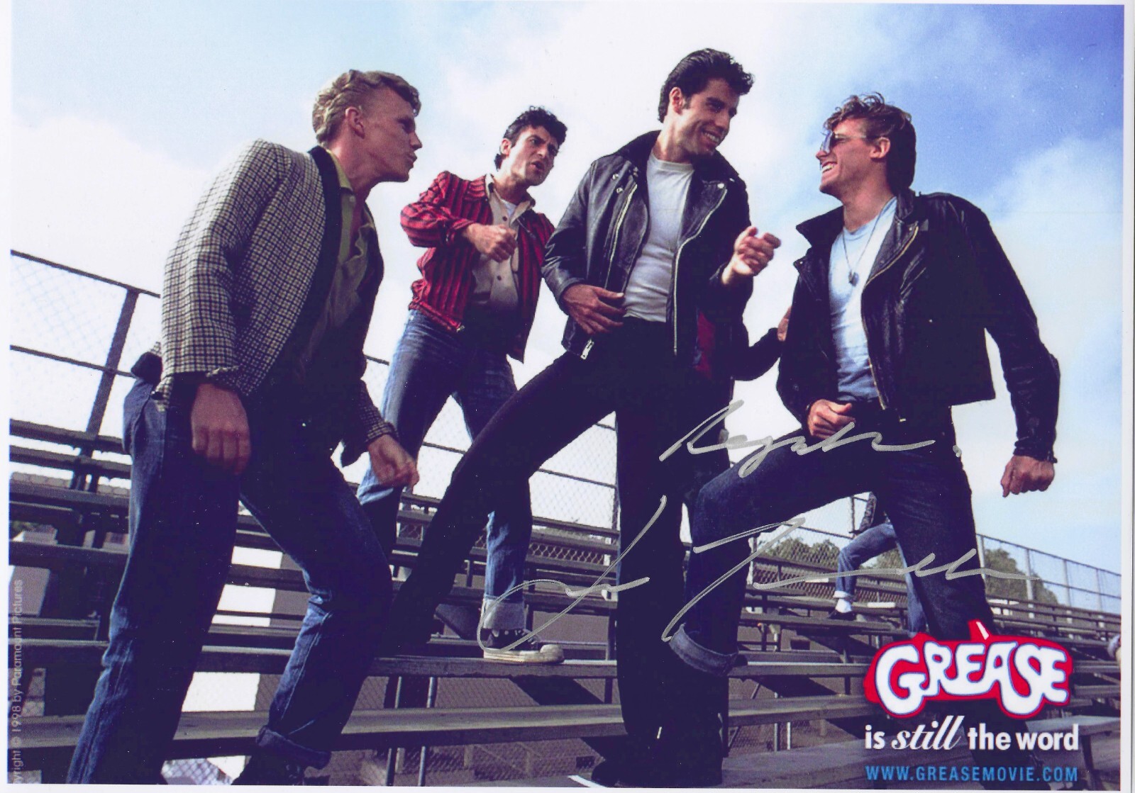 John Travolta Signed GREASE 8×12 with COA + PULP FICTION, Saturday Night Fever