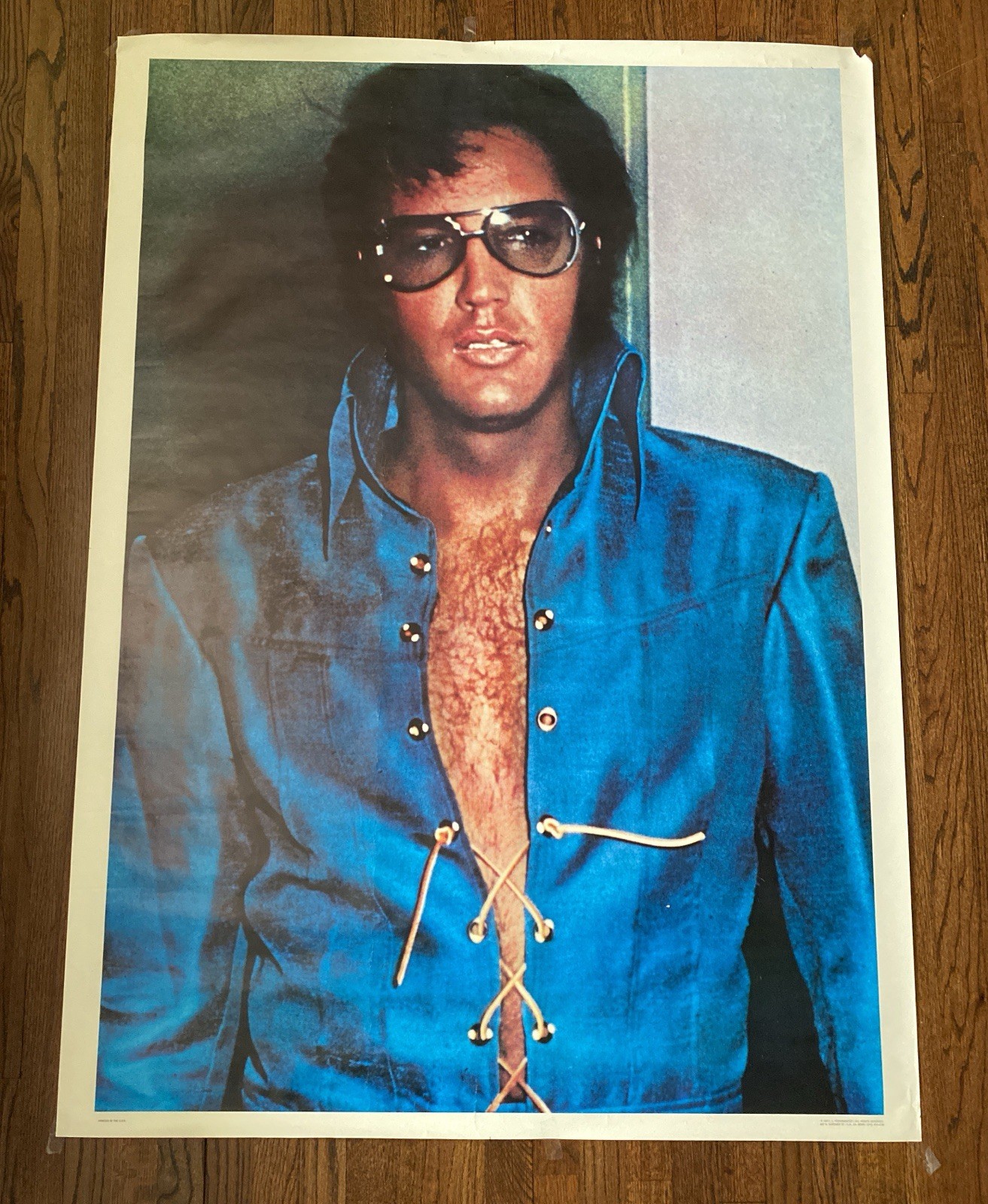 Vtg 1977 Elvis Presley Blue Suit Poster Huge 42″x58″ Original Papermaster