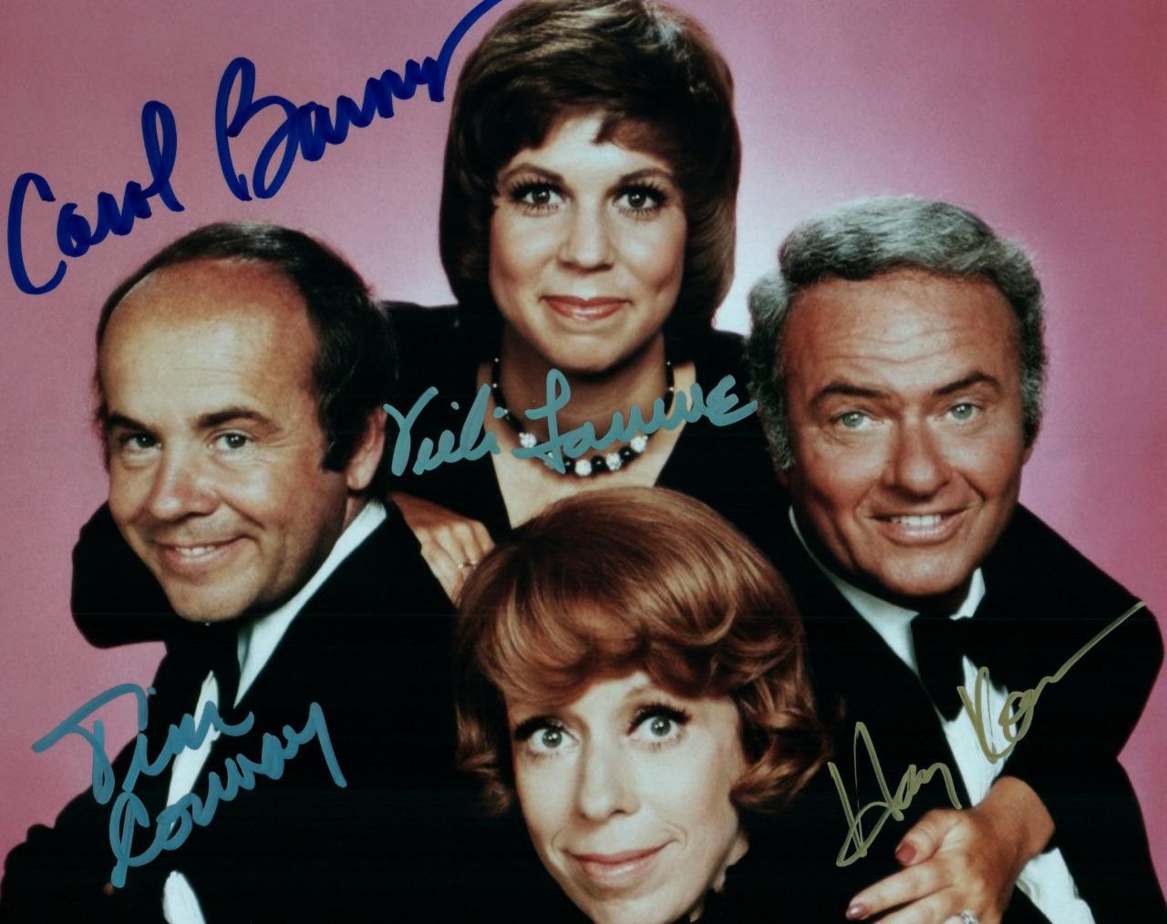 Tim Conway Korman Burnett Lawrence 8×10 Autographed Signed Photo NICE with COA