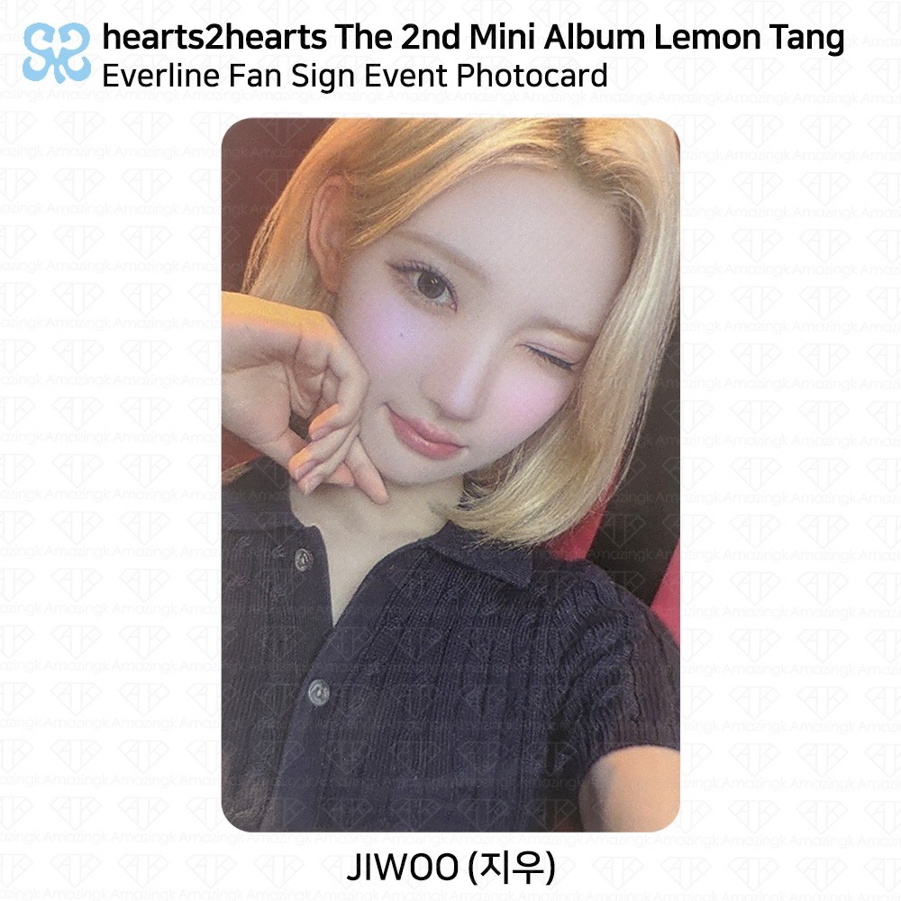 Hearts2Hearts 2nd Mini Album Lemon Tang Everline Fan Sign Photocard