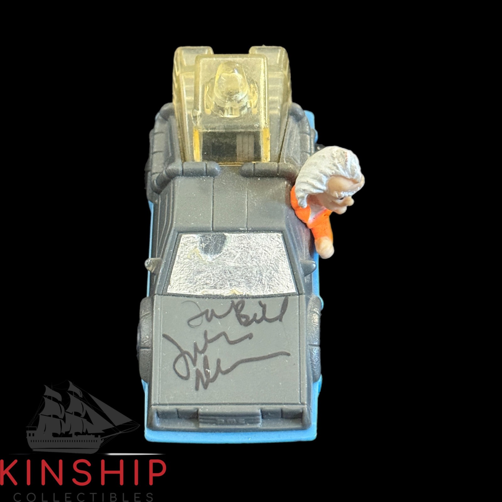 John DeLorean signed 1:43 Back to the Future Toy Car JSA LOA Doc Rare Z2526
