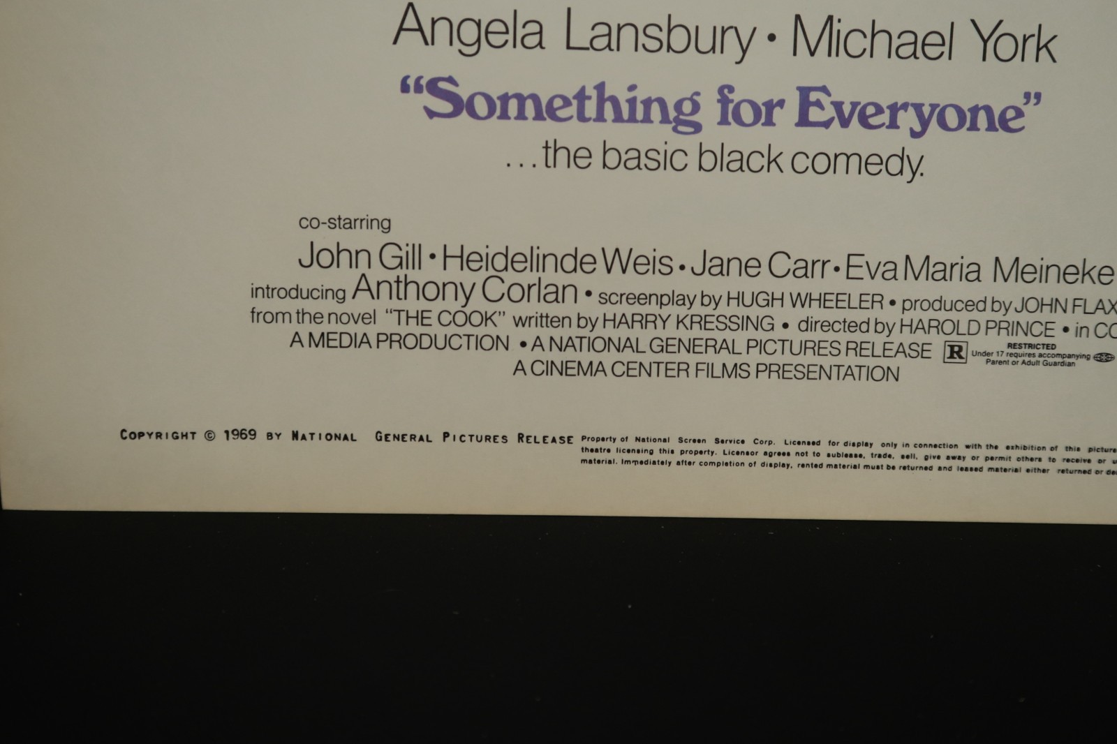Something for Everyone Window Card 1970 Movie Poster 14 x 22 NSS 70/149 Lansbury