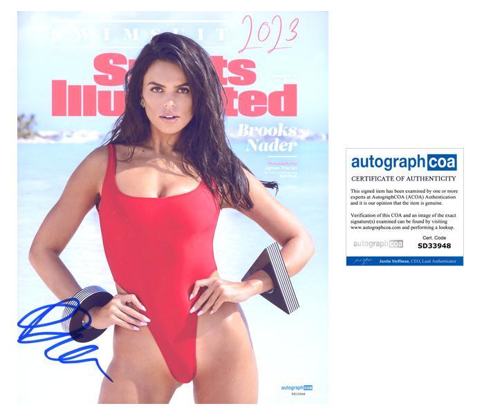 Brooks Nader AUTOGRAPH Signed Sports Illustrated Swimsuit Model 8×10 Photo ACOA