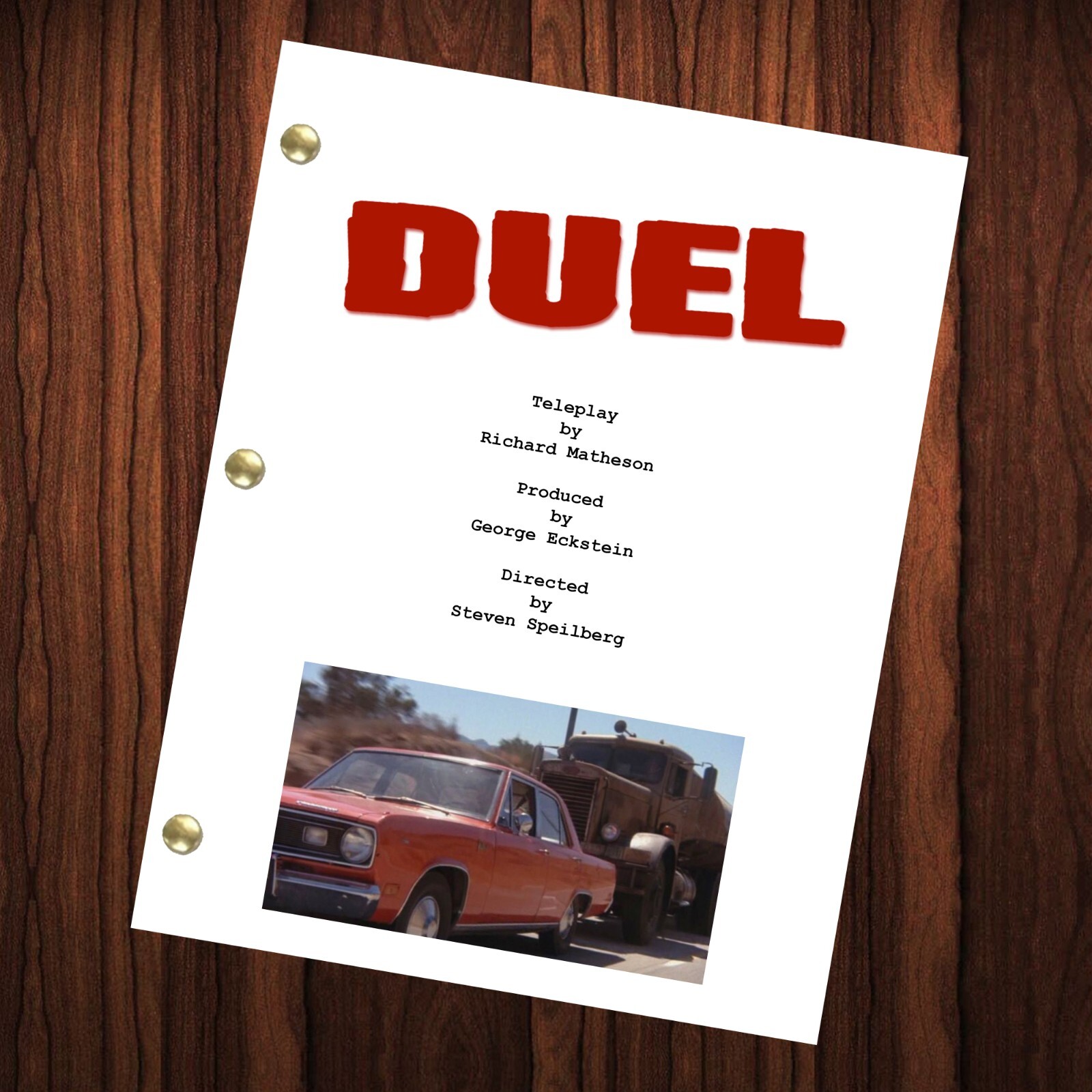 Duel Movie Script Reprint Full Screenplay Full Script Steven Spielberg