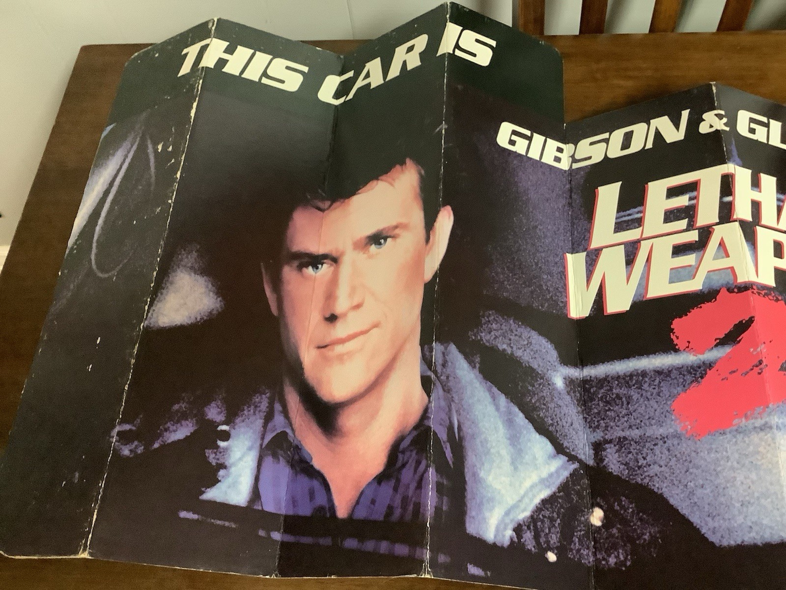Rare 1989 Lethal Weapon 2 Windshield Sun visor, Sunset Marketing Movie Promo.