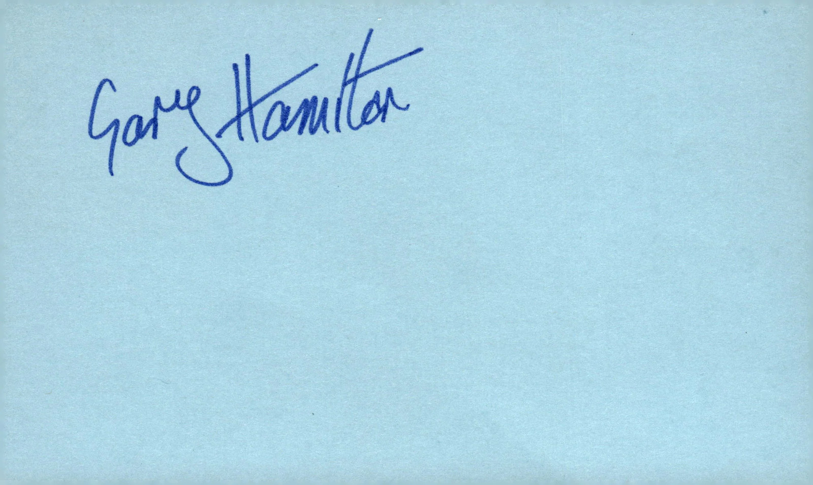 Gary Hamilton Signed Auto 3×5 Index Card First Reformed