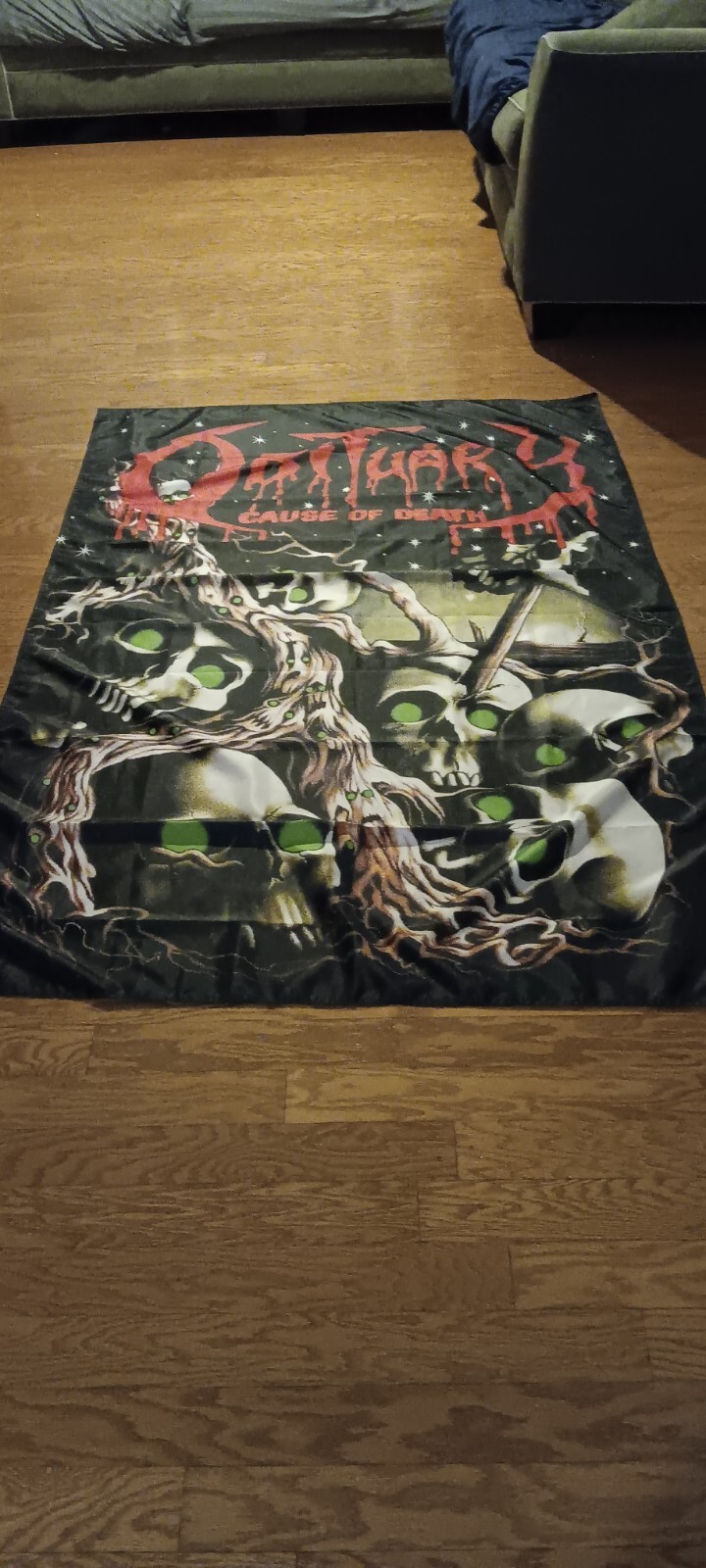 Obituary Cause of Death New tapestry flag banner metal huge