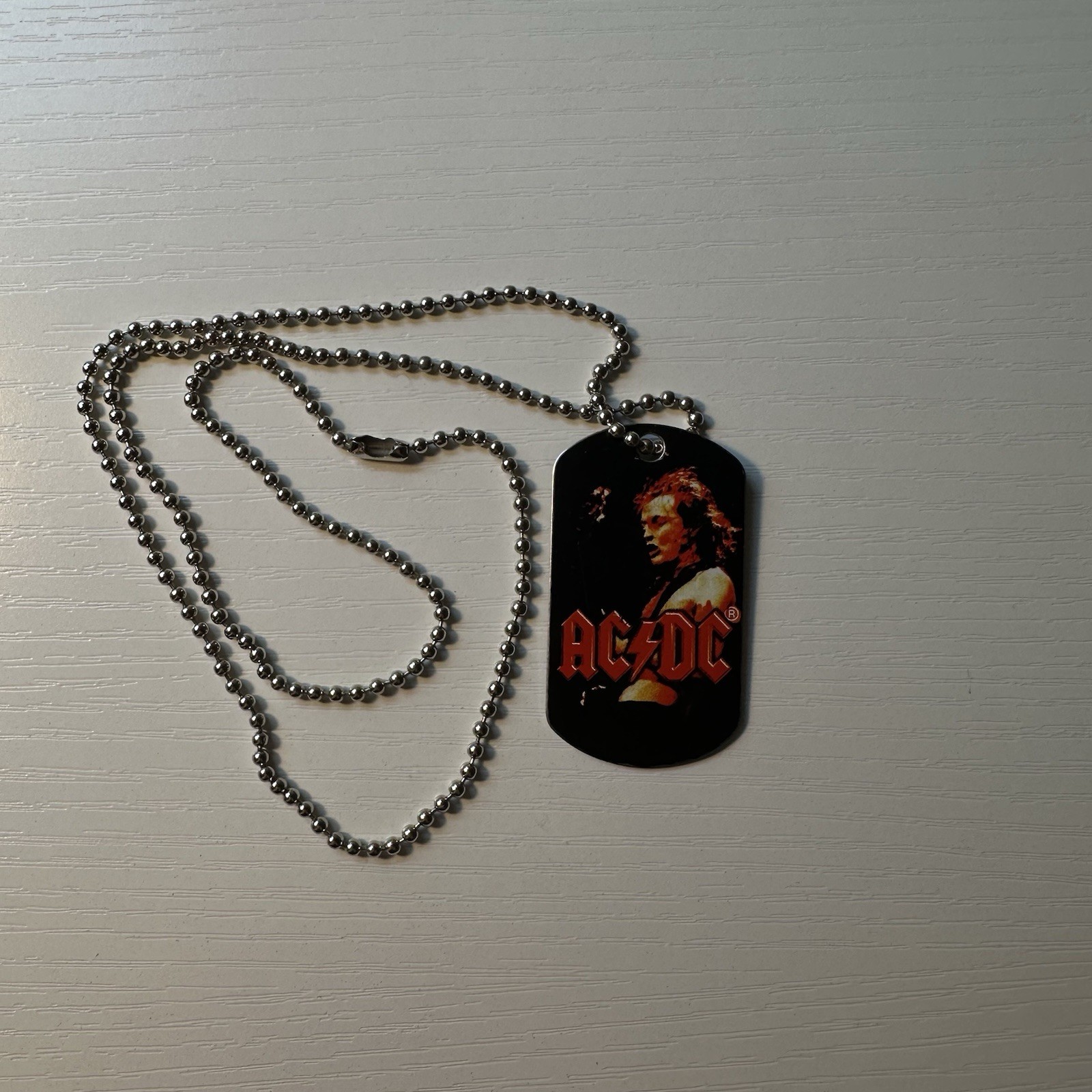 AC/DC Dogtag Ball Chain Necklace 2006