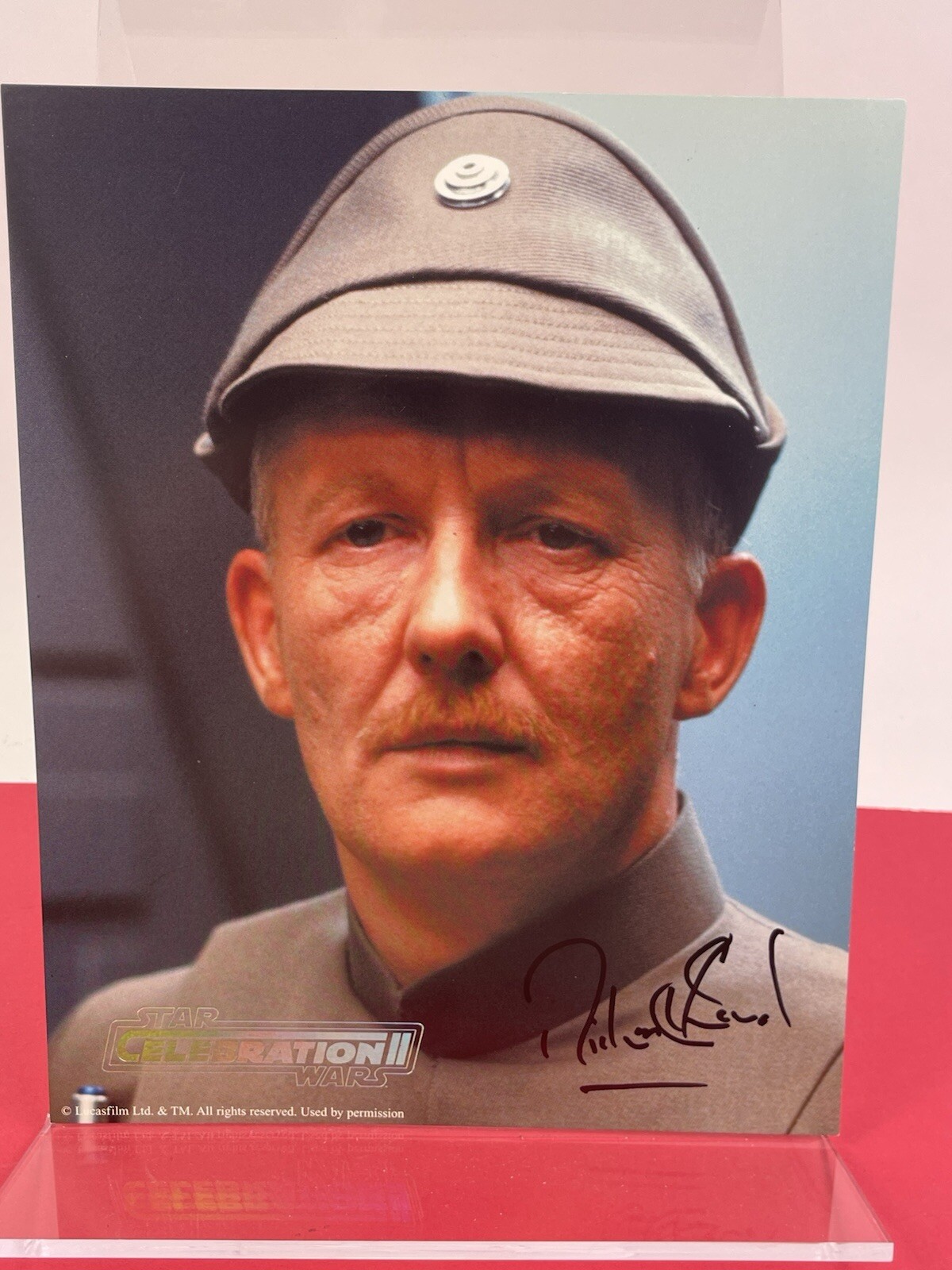 STAR WARS 2002 Celebration II Michael Sheard Adm. Ozzel Signed Photo Beckett