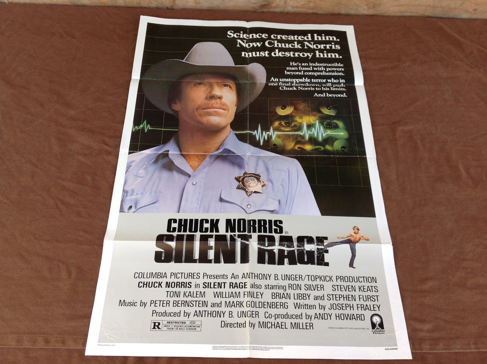 1982 Silent Rage Original Movie House Full Sheet Poster