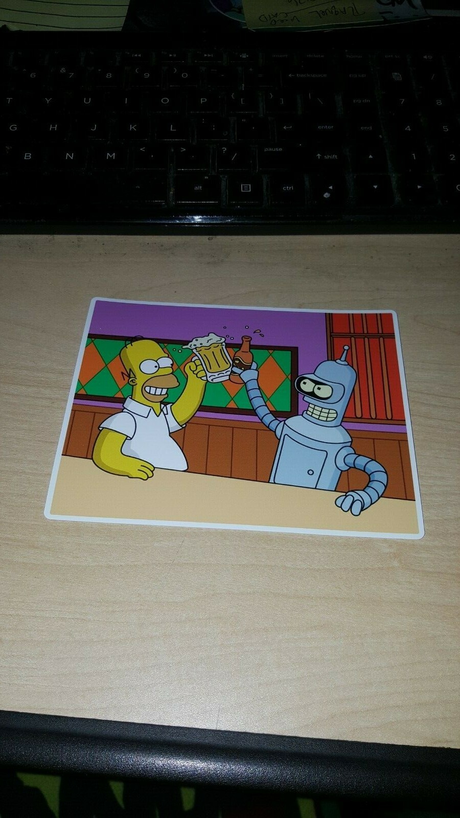 HOMER AND BENDER STICKER THE SIMPSONS FUTURAMA