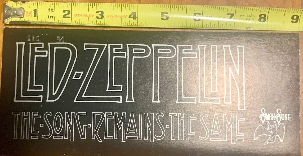 Led Zeppelin Song Remains the Same 1976 NYC World Premiere Ticket #211 RARE