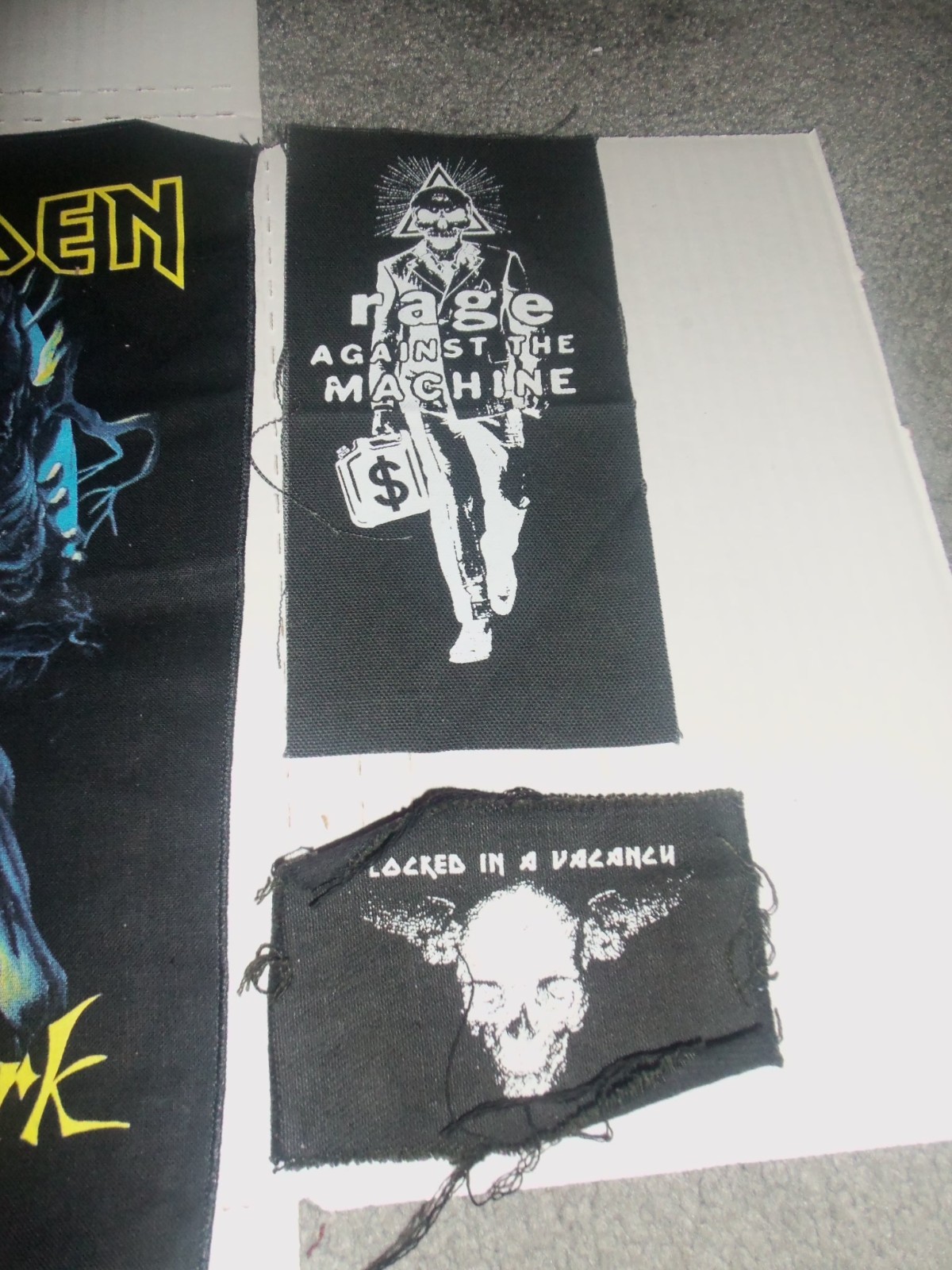 Lot of METAL PUNK ROCK BANDS Patches Lot: IRON MAIDEN-MUNICIPAL WASTE-RAGE-GnR