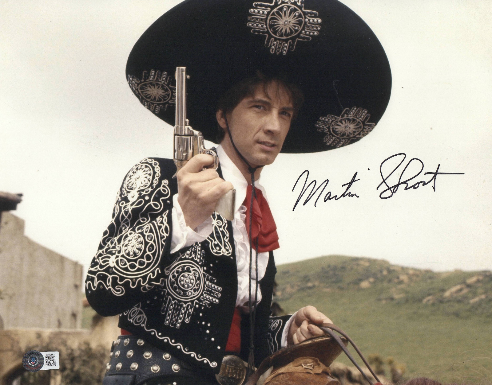 MARTIN SHORT SIGNED AUTOGRAPH THE THREE AMIGOS 11X14 PHOTO BECKETT BAS COA