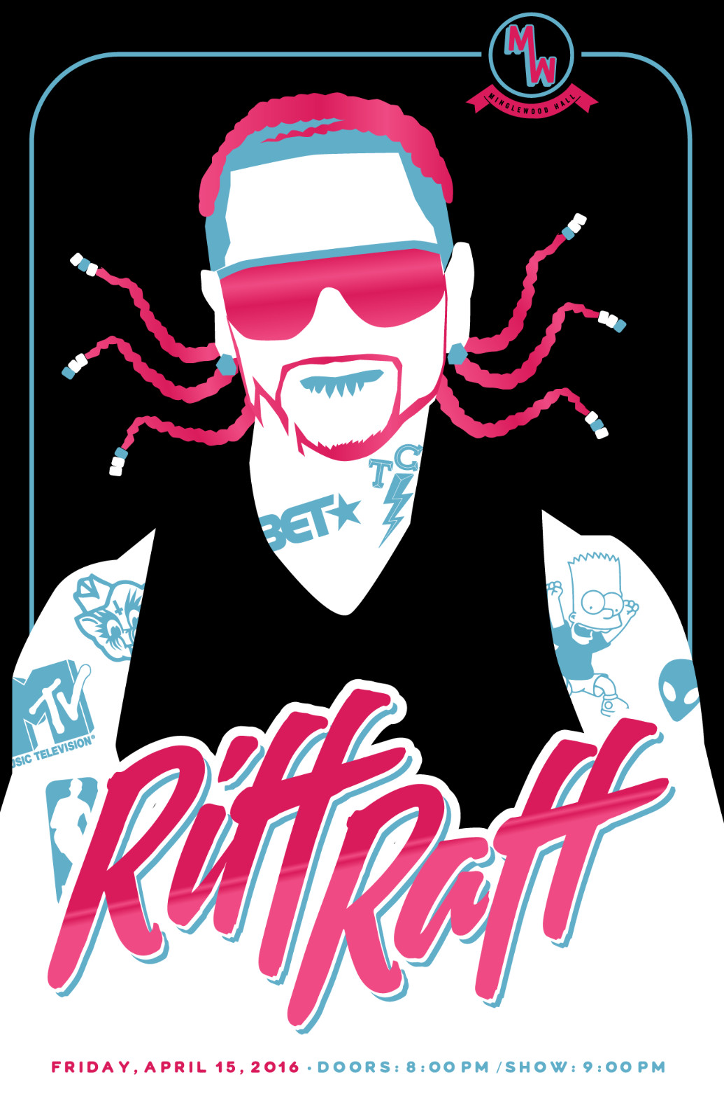 RIFF RAFF 2016 MEMPHIS CONCERT TOUR POSTER – Rap, Hip Hop, EDM, Trap Music