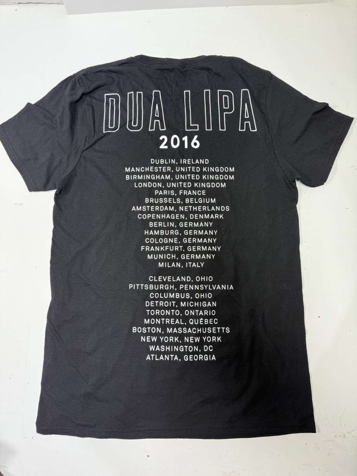 DUA LIPA 2016 TOUR Musical +++ CITY TOUR TEE T-SHIRT +++ OFFICIAL NEW!