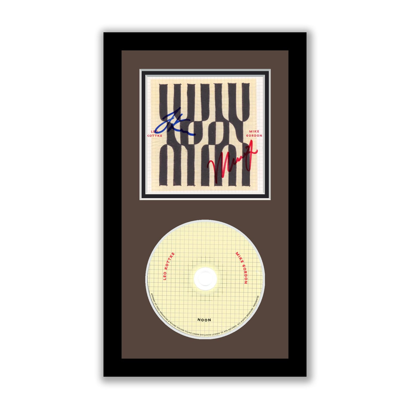 Leo Kottke & Mike Gordon Autographed Signed Framed CD Noon Phish ACOA
