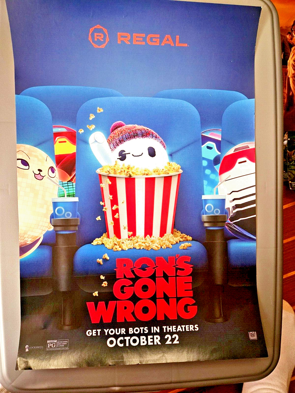 2 RON’S GONE WRONG Regal Theatre Movie Posters back has “Customize Your B*BOT”