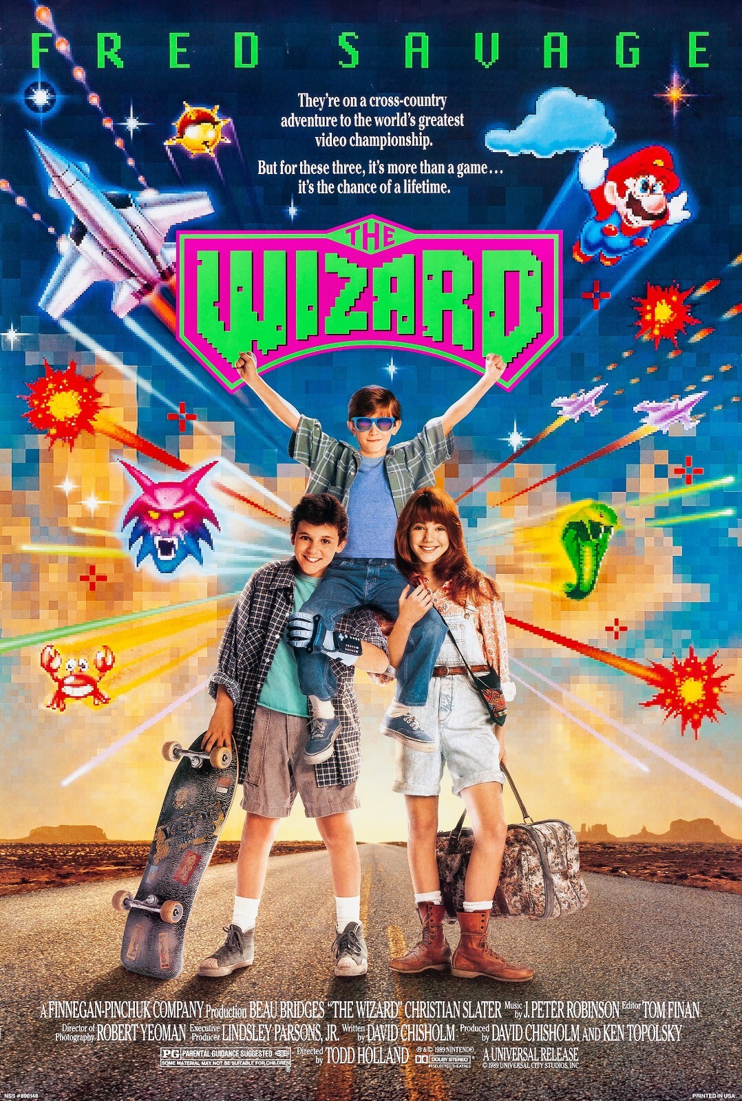 1989 The Wizard Movie Poster 11X17 Fred Savage Christian Slater 💥🕹🎮🍿