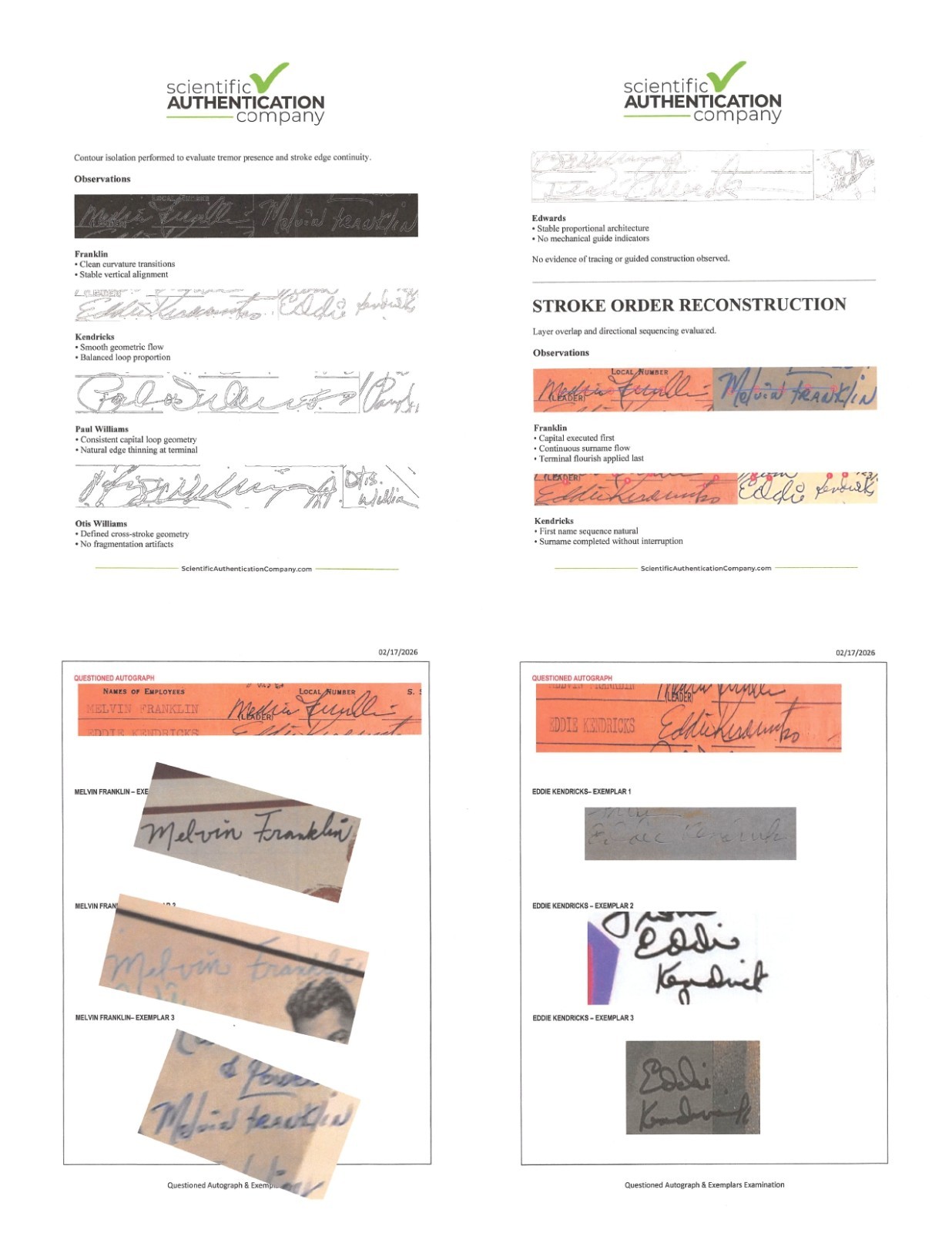 🎶Temptations Signed Music Contract Franklin Kendrick Williams Williams Edwards