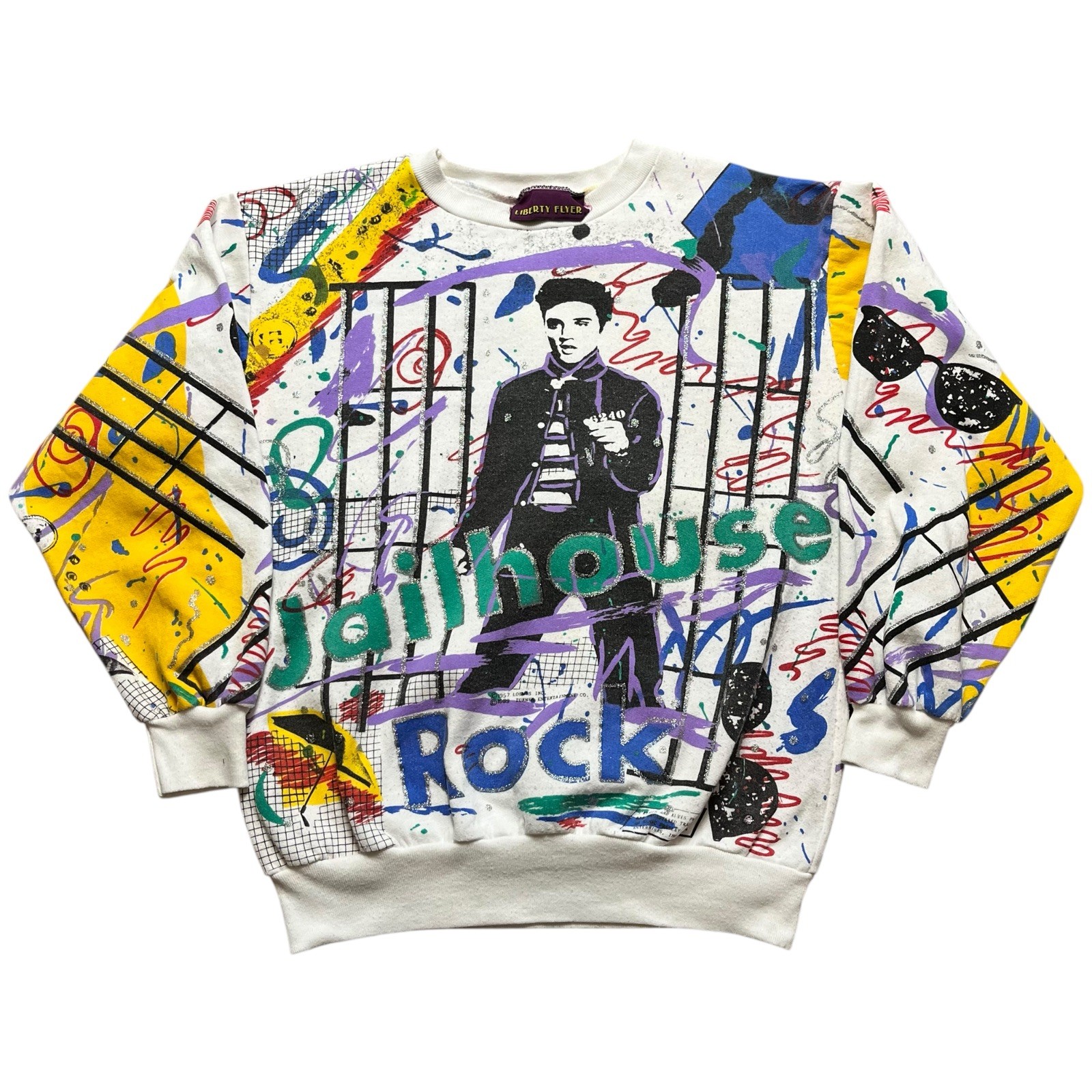 Vintage 80s Elvis Presley Jailhouse Rock Original Liberty Flyer Sweatshirt Sz M