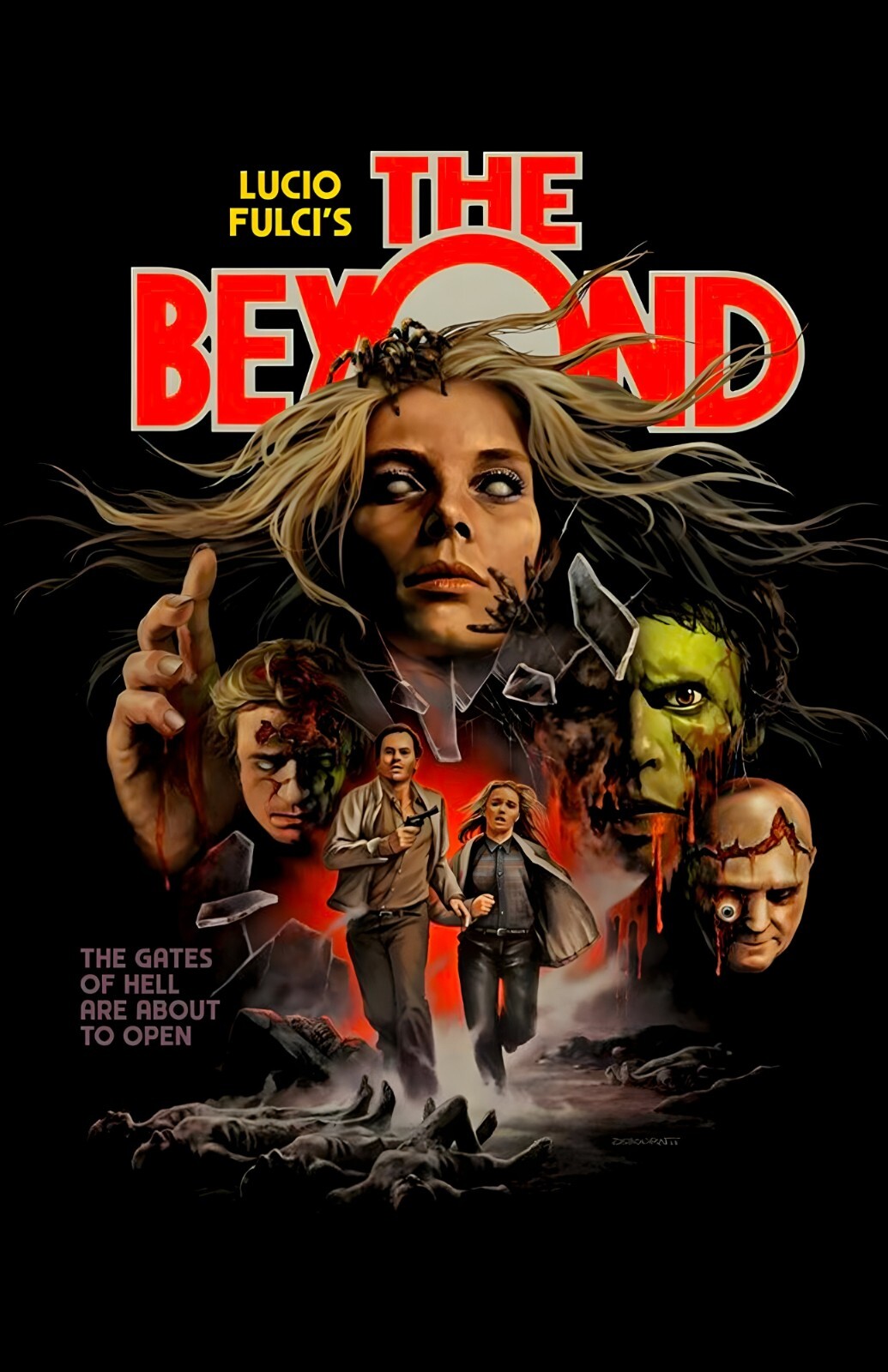 The Beyond 1982 Lucio Fulci Movie Poster Wall Art Made in USA A