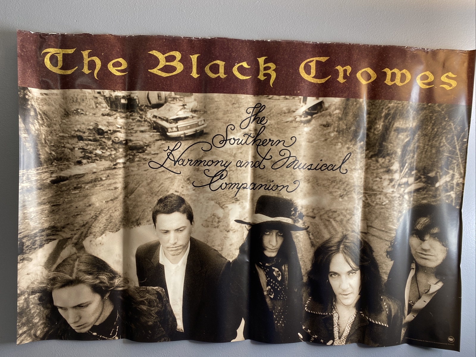 Vtg 1992 The Black Crowes Southern Harmony & Musical Companion Album Poster