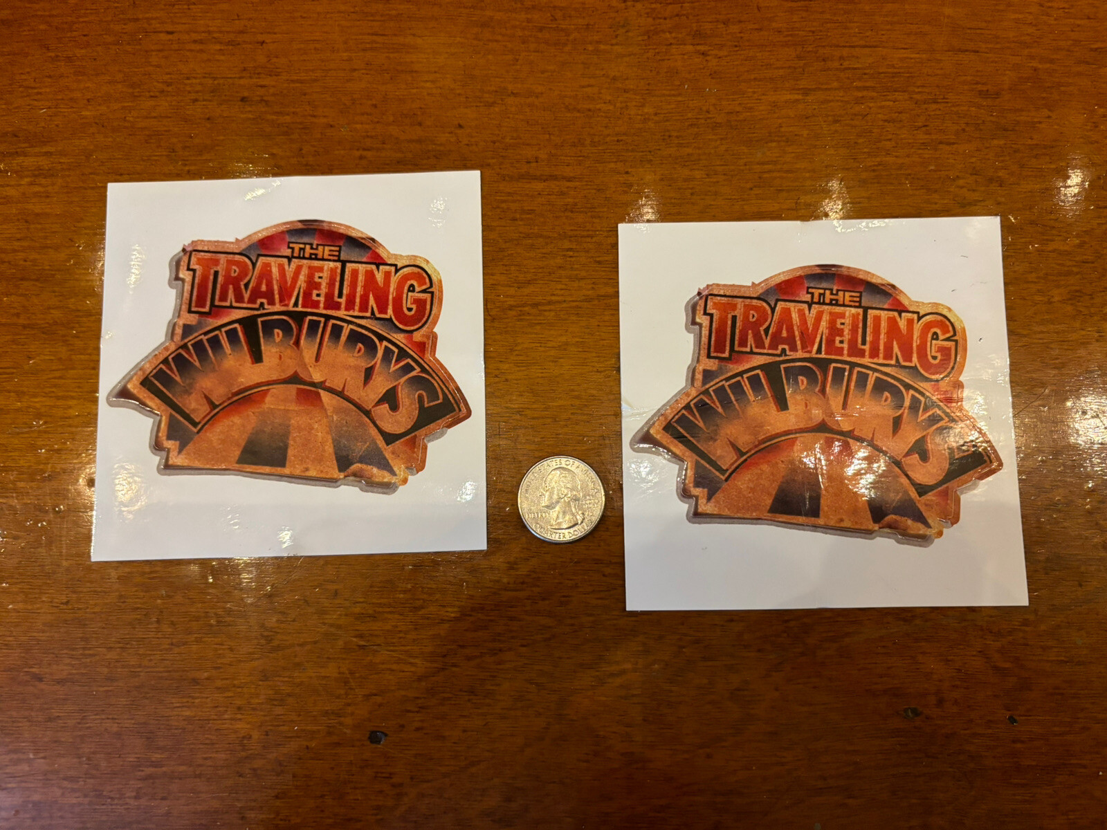 The Traveling Wilburys Stickers ( Set of 2) 4×4 Tom Petty + Free Flag Sticker￼￼