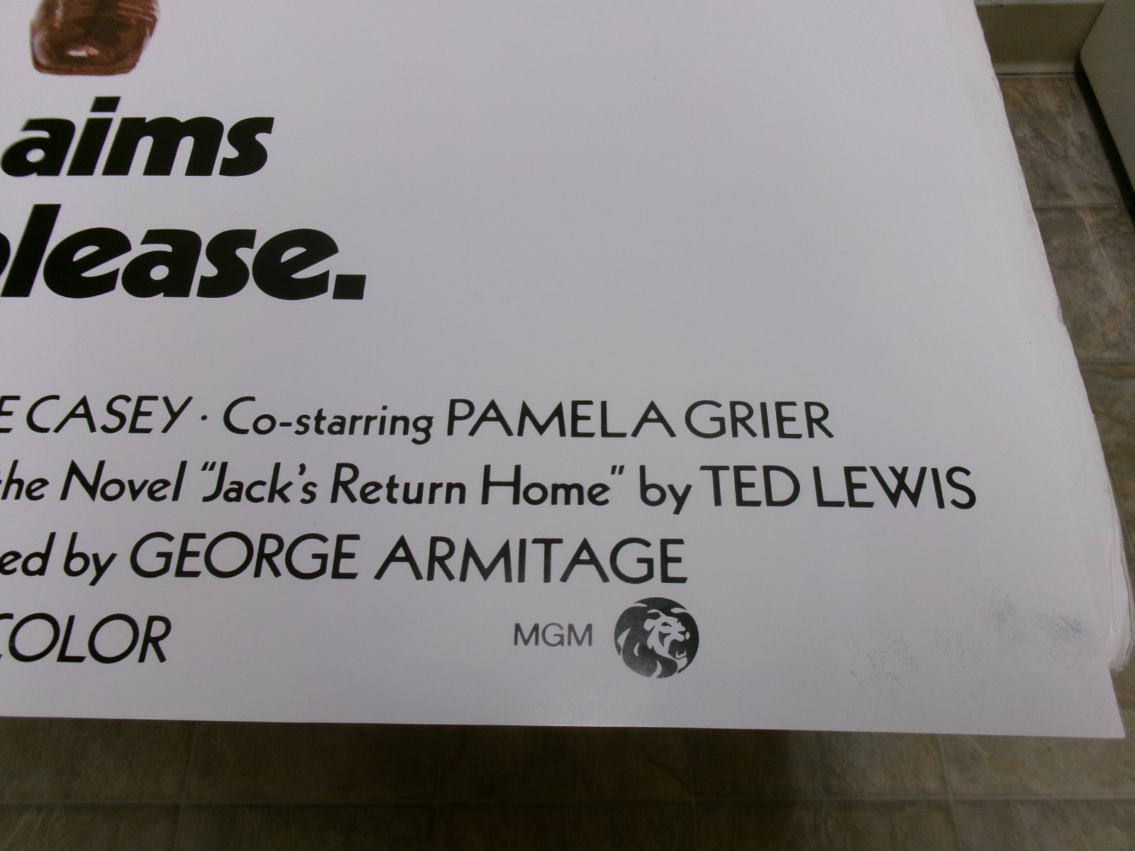 “Hitman” MGM 1972 Classic Blaxploitation Movie Poster Print-PAMELA GRIER-27″X40″