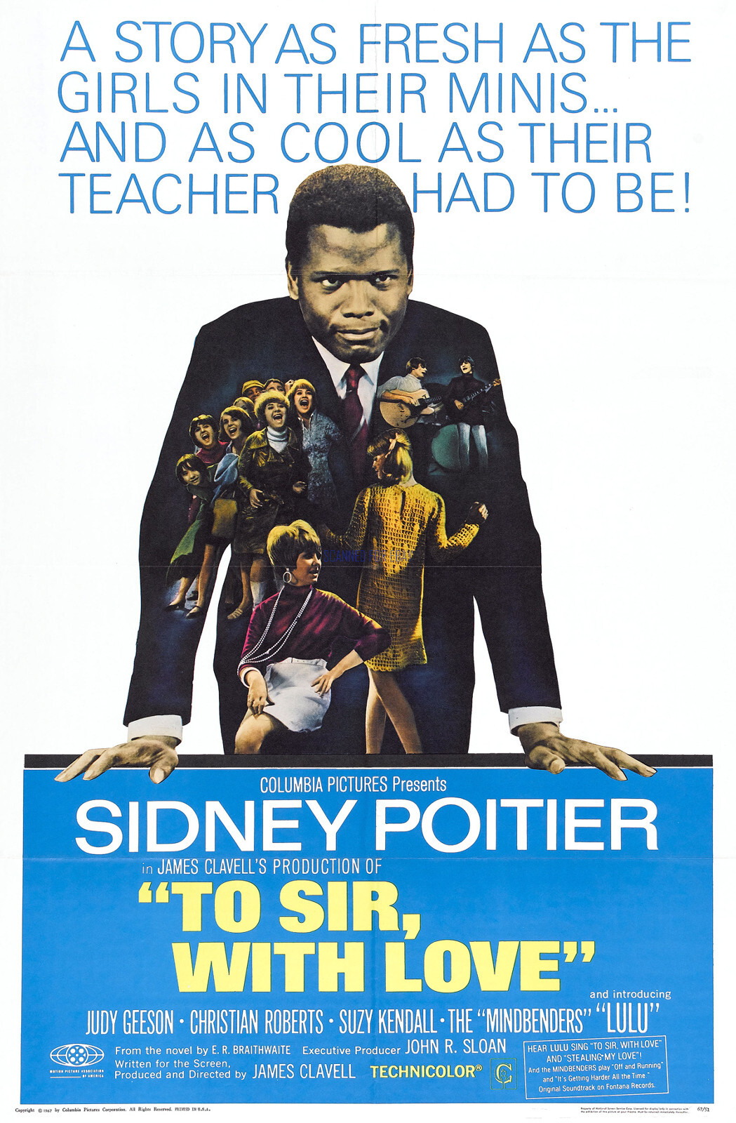 TO SIR, WITH LOVE SIDNEY POITIER MOVIE POSTER ARTWORK PHOTO
