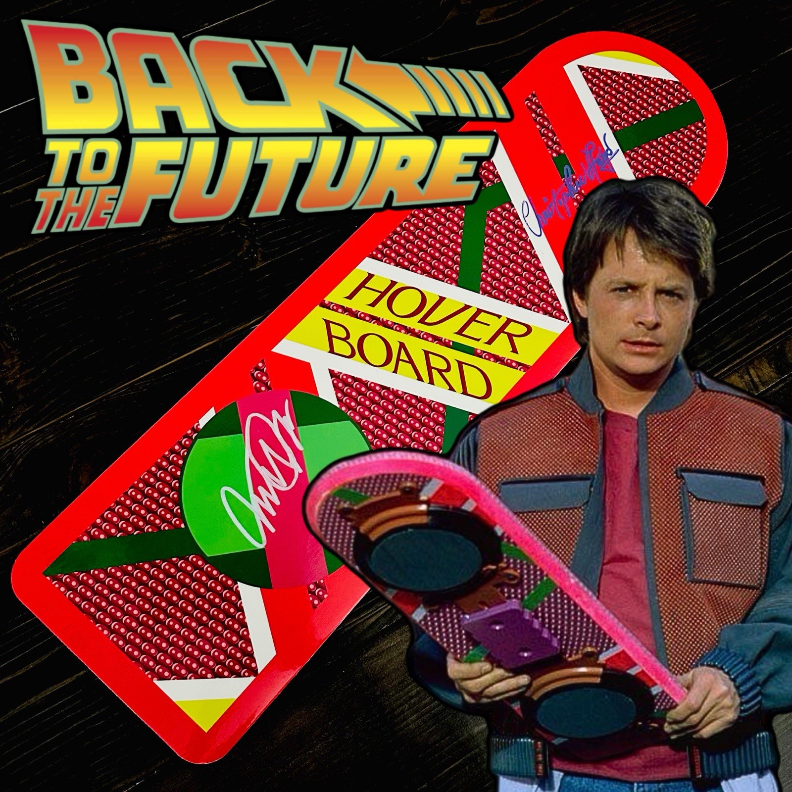 Michael J Fox Christopher Lloyd Signed Hoverboard Back To The Future BECKETT BAS