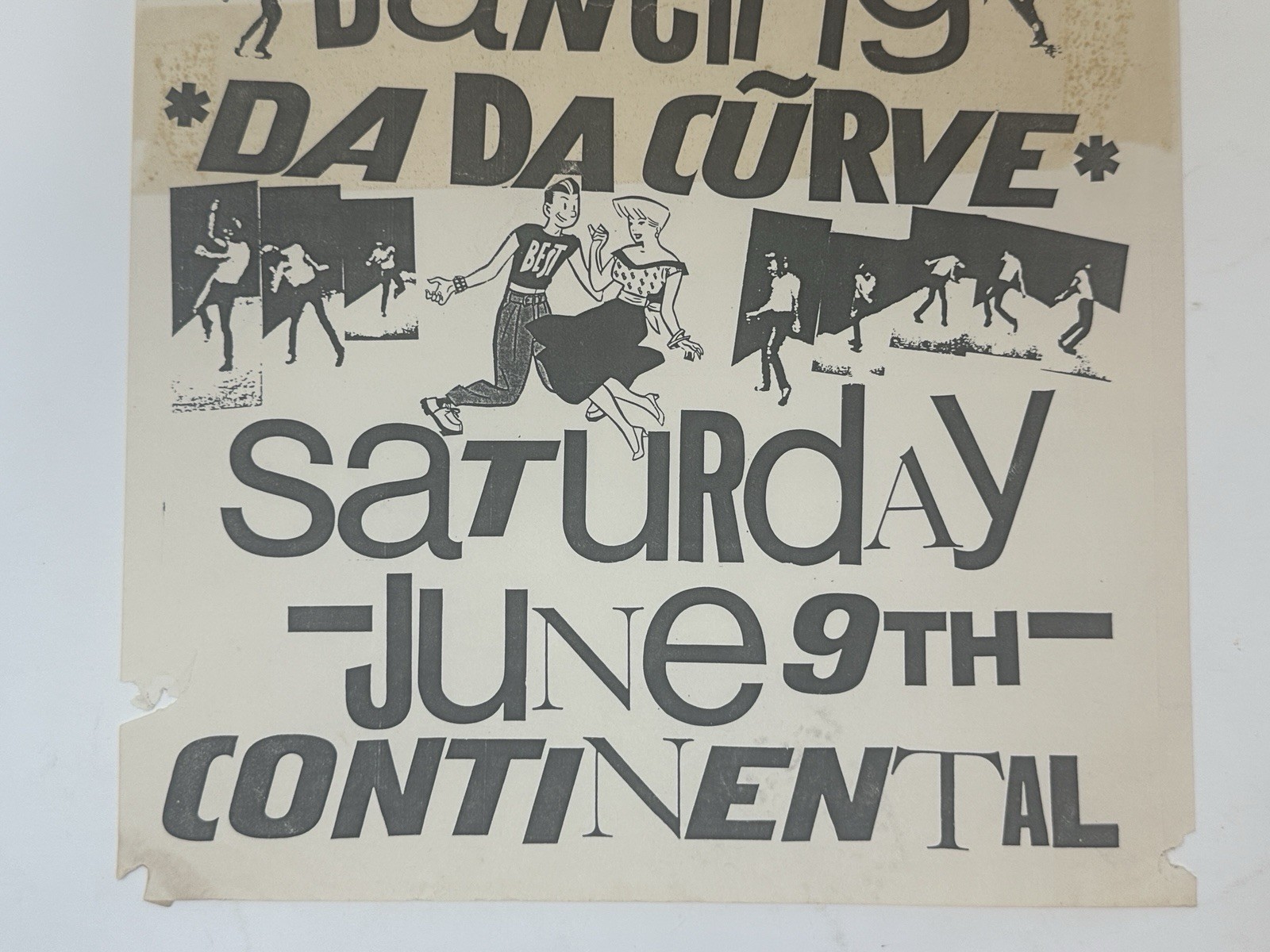 The Pool Da Da Curve Continental Club Austin TX 1984 Minimal Synth Poster Flyer