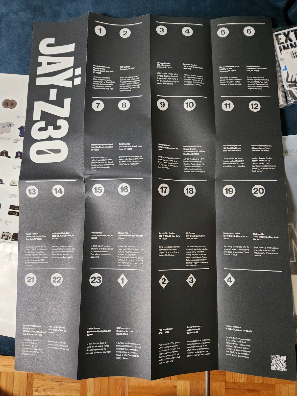 Jay-Z30 Pop-Up Bundle: NYC Subway Map, Clothing Menu & MORE *SHIPS TO YOU TODAY*