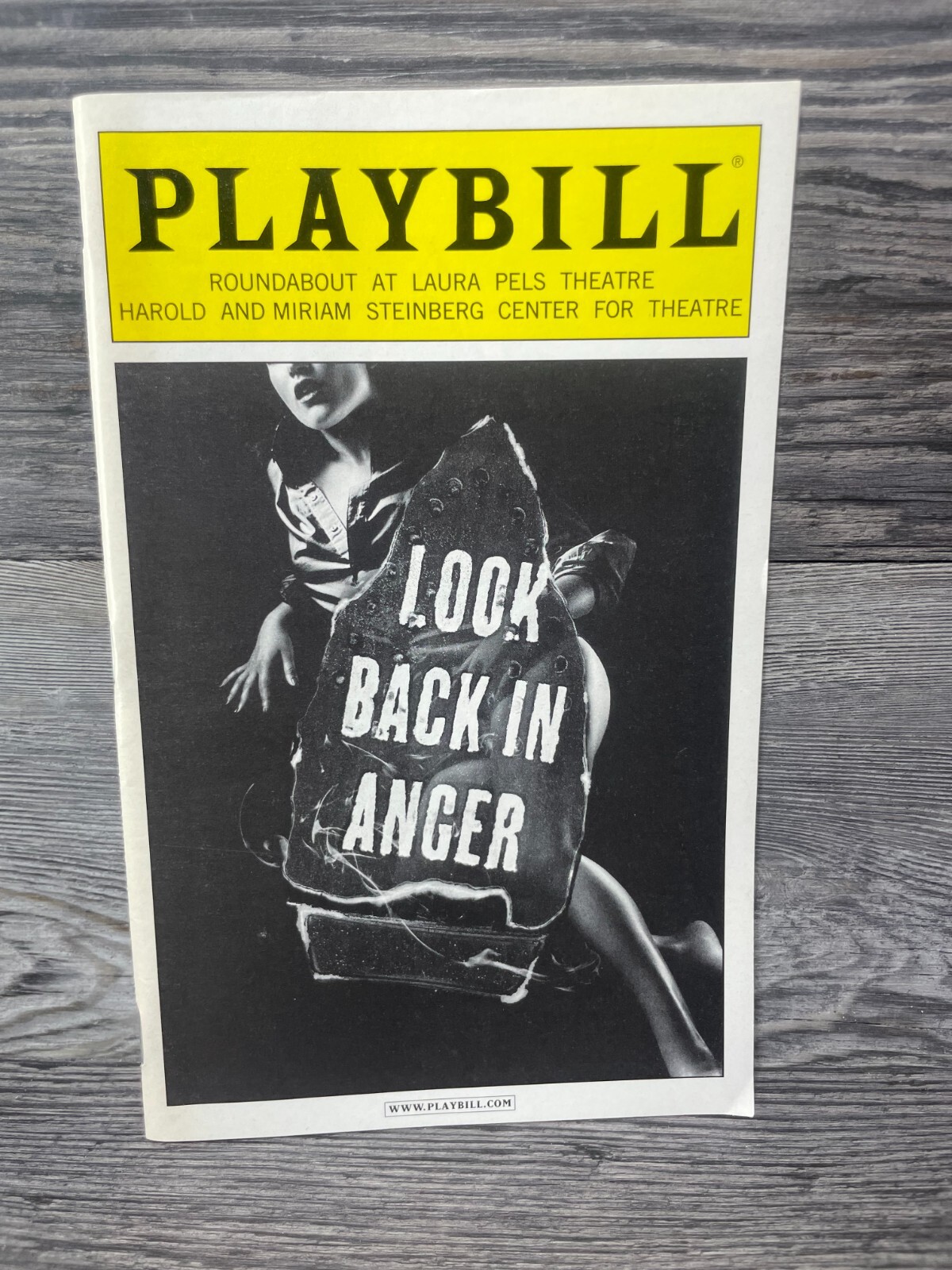LOOK BACK IN ANGER, PLAYBILL, JANUARY 2012, LAURA PELS THEATRE