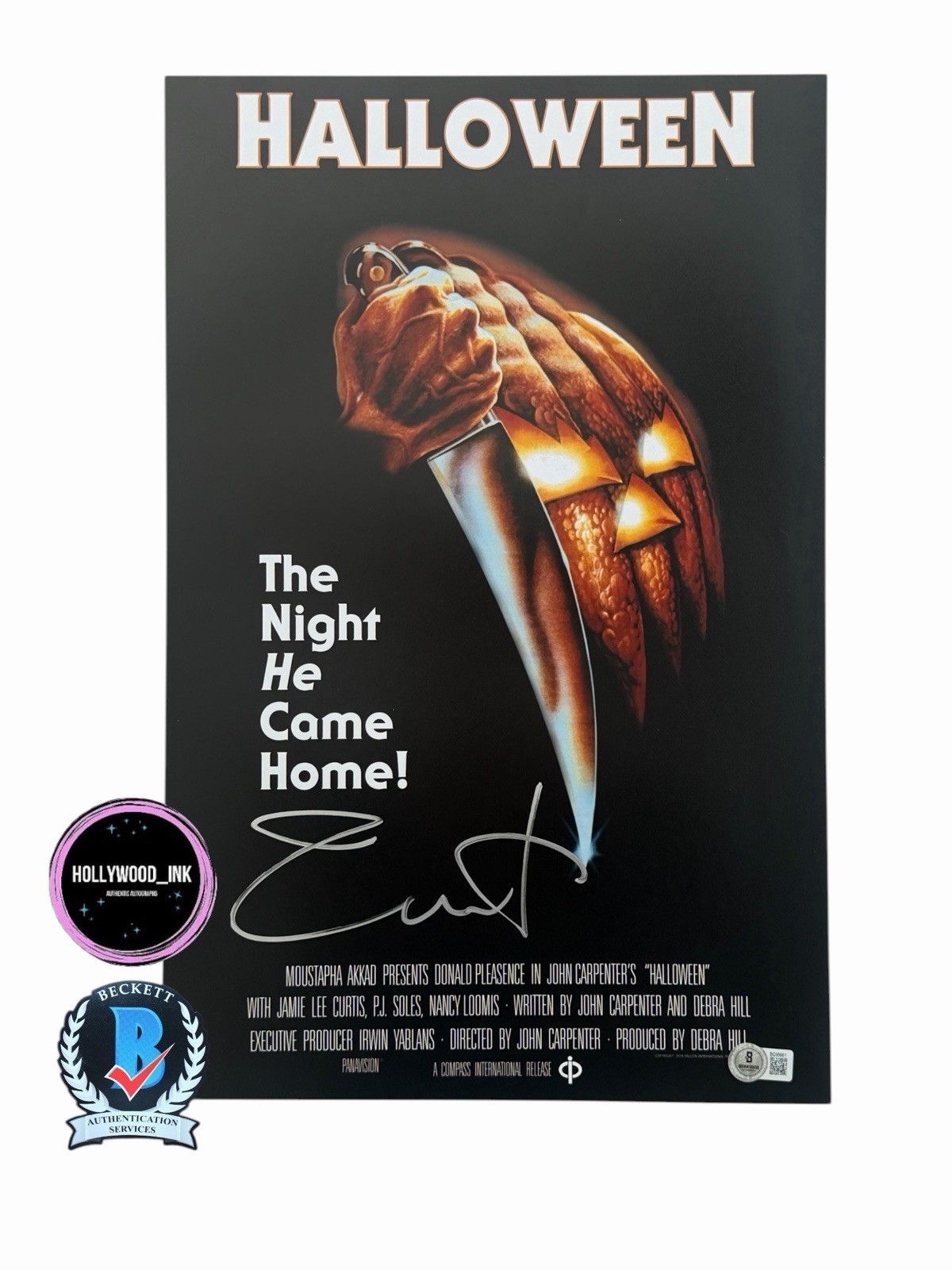 JAMIE LEE CURTIS SIGNED 11×17 AUTOGRAPH HALLOWEEN LAURIE STRODE BECKETT BQ95661