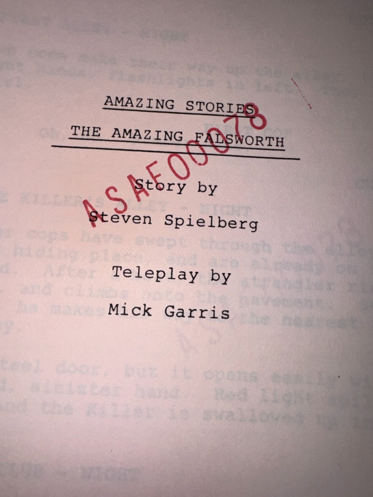 AMAZING TV SCRIPT FIND: Steven Spielberg’s 1985 AMAZING STORIES Pick Your Fave!