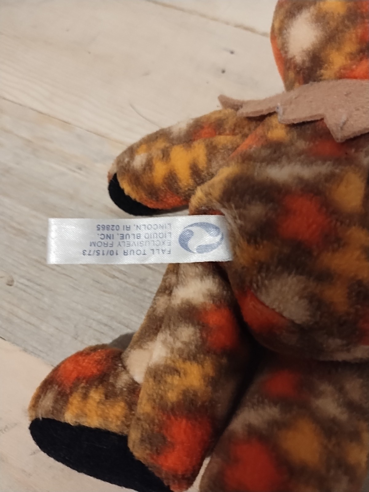 The Grateful Dead Tour Memory Beanie Bear Fall Tour Liquid Blue Plush 1973
