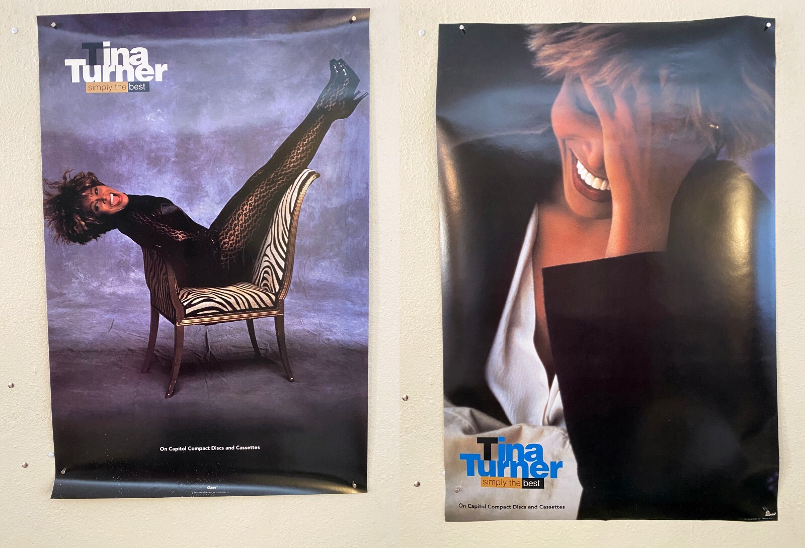 Poster: Tina Turner (1991) Simply The Best: original promo CD album promo (A)