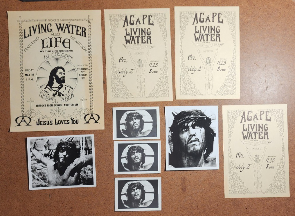 LIVING WATER Concert Hand Bills w/ Agape & Life – Turlock & Atwater California