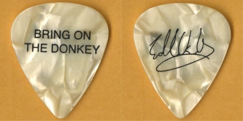 Eddie Van Halen 2004 concert tour “Bring On the Donkey” signature Guitar Pick