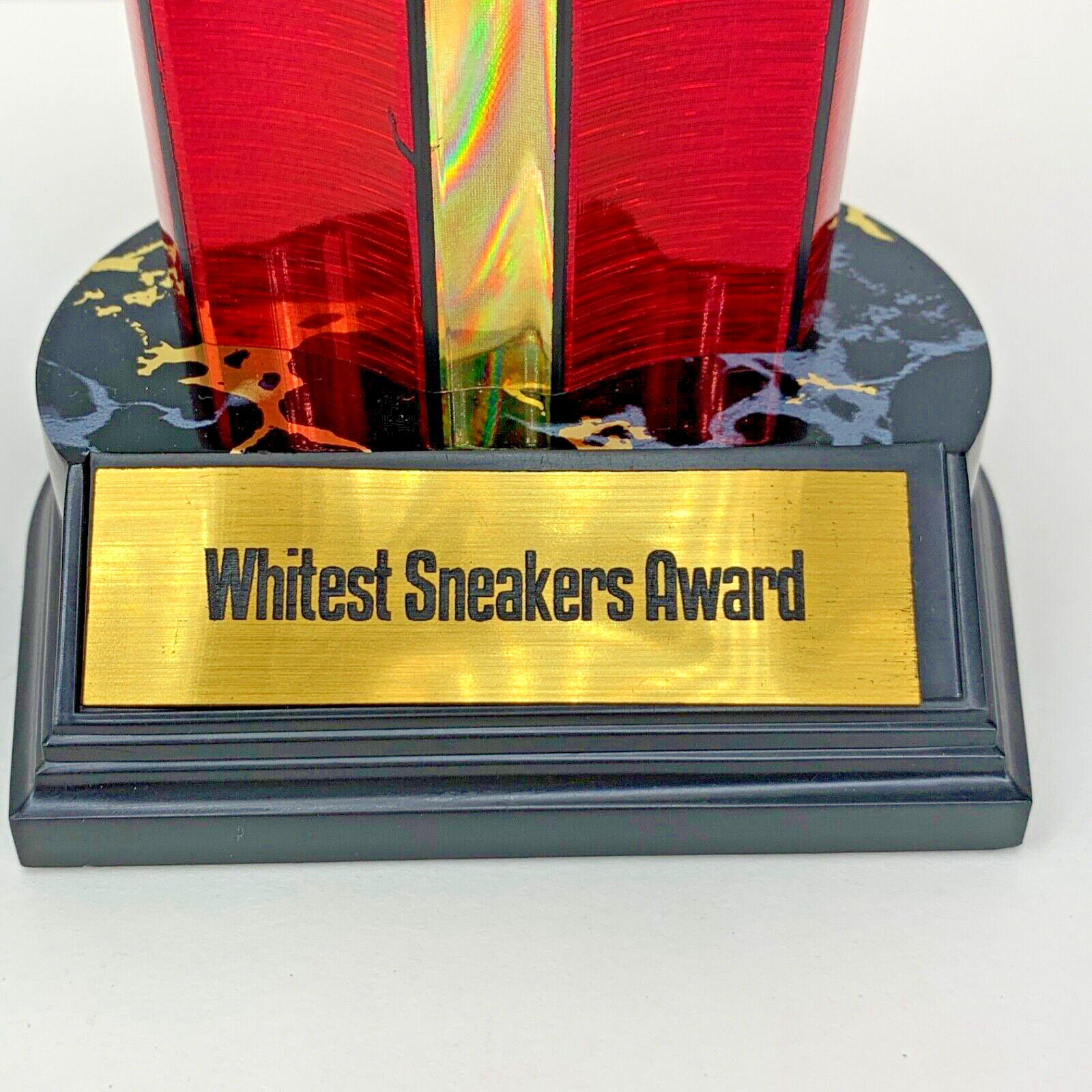 Whitest Sneakers Award 10″ Trophy Prize The Office Red Black Gold