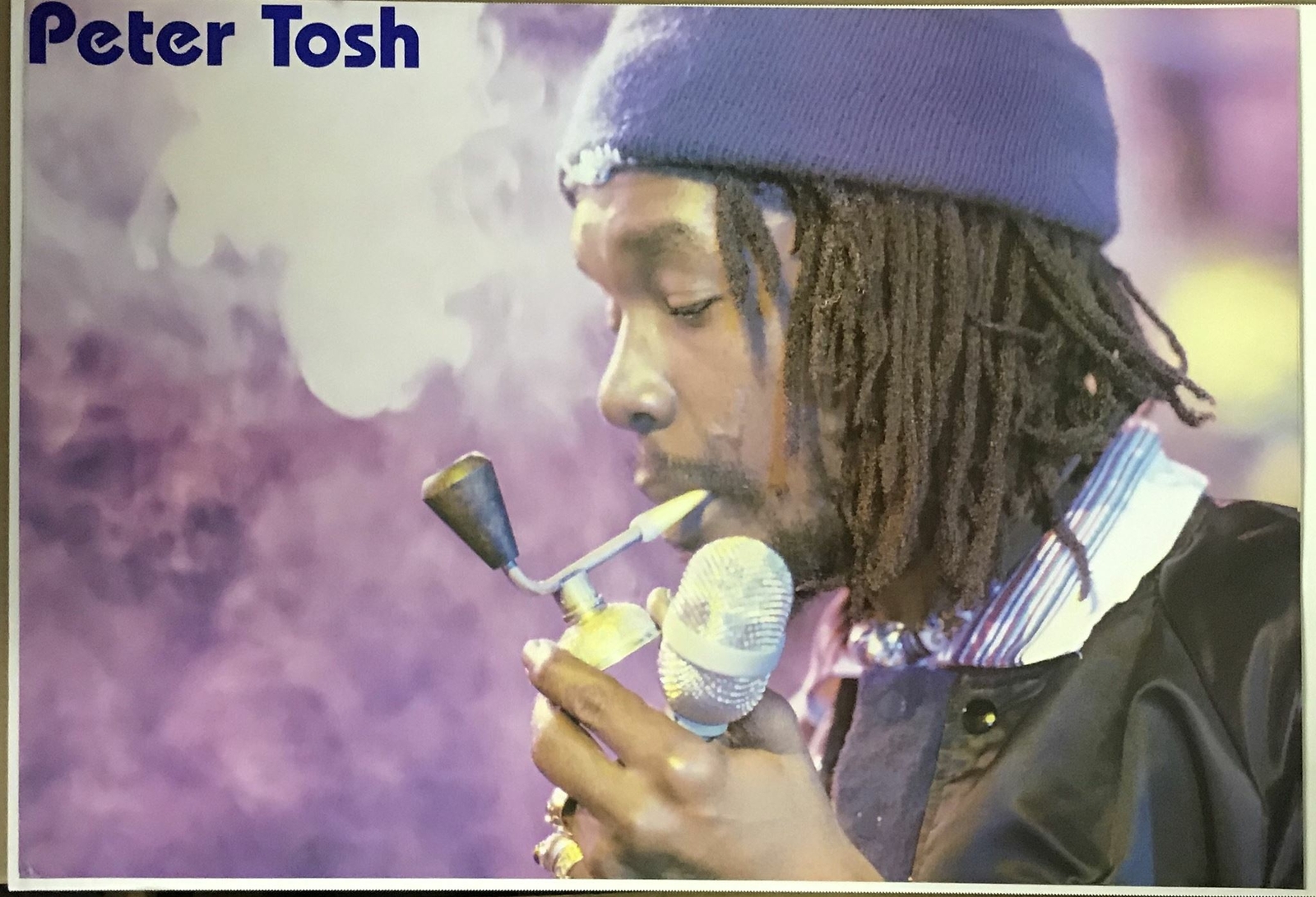 Peter Tosh Smoking A Pipe 1994 Vintage Poster 26.5 X 38.5