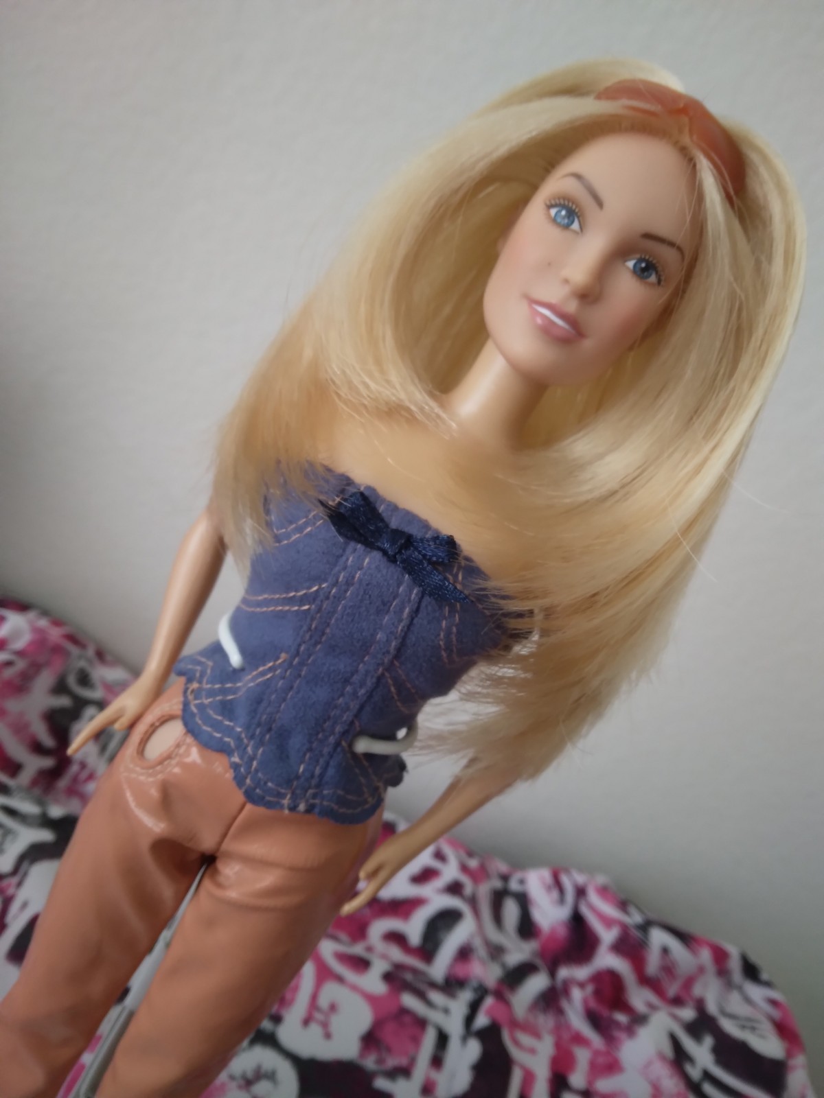 Mandy Moore Doll~2000 Play Along●Denim Top + Peach Pants●Great Hair!No Box●CLEAN