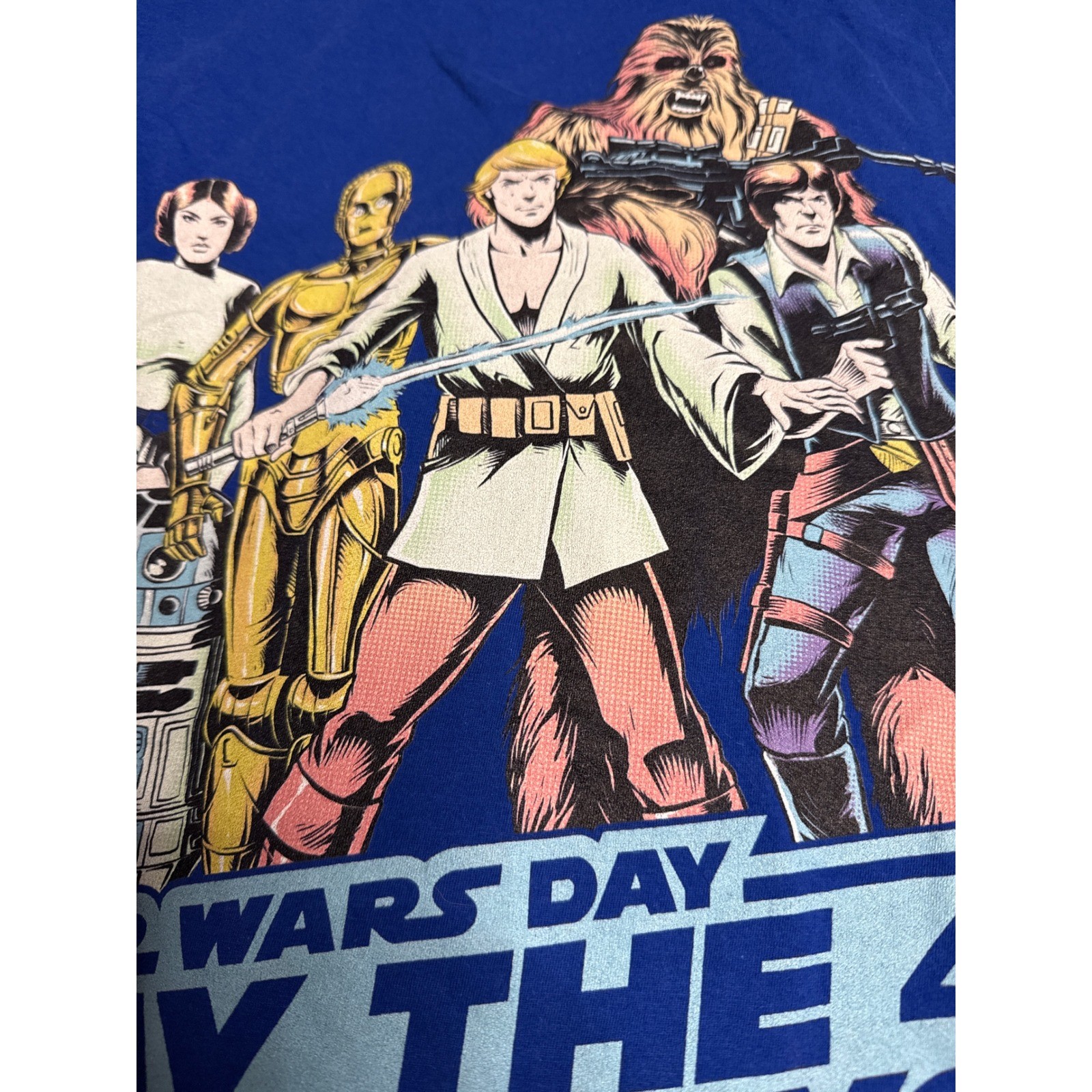 Port & Company Mens Star Wars May The 4th Be With You Graphic T Shirt XL