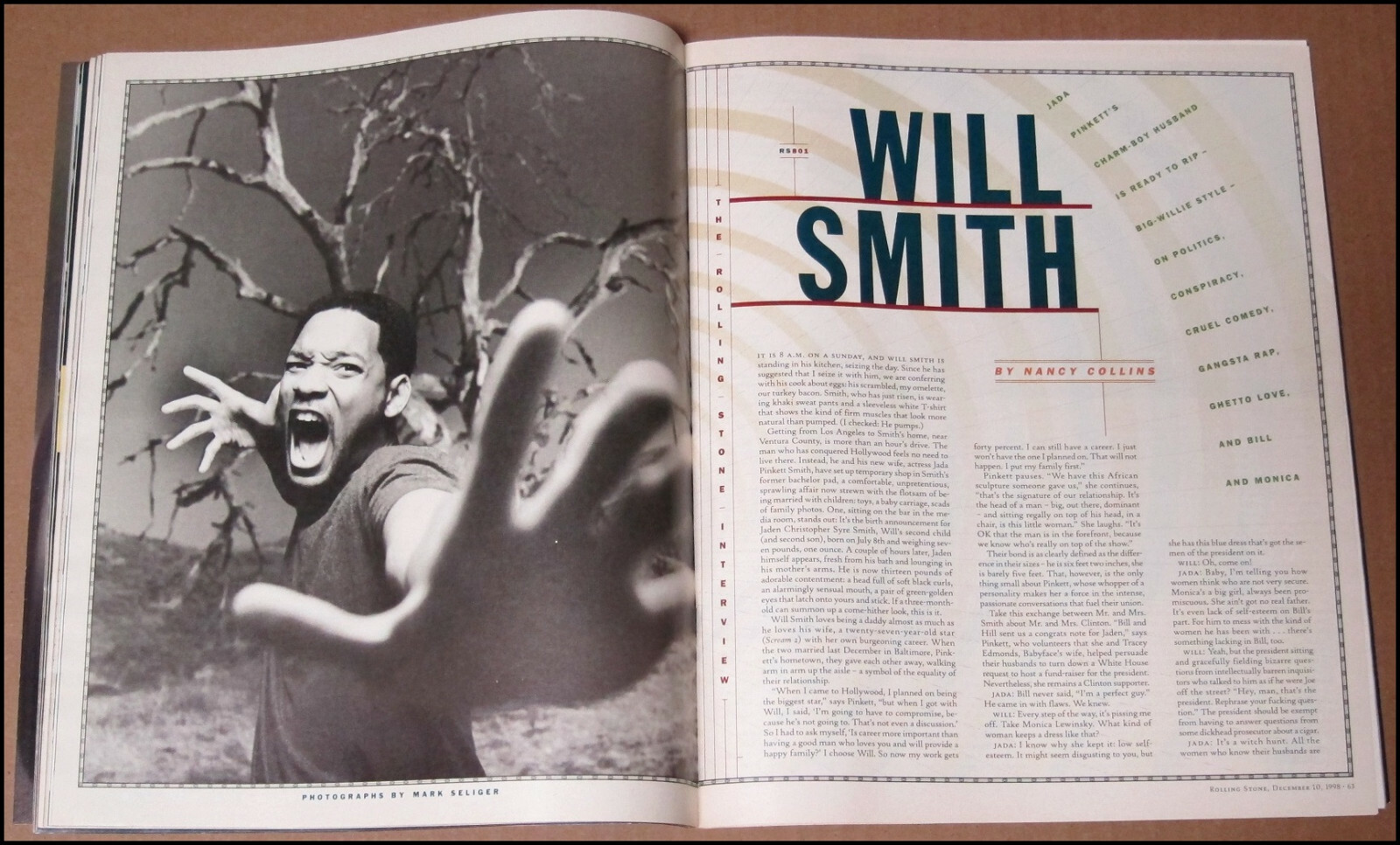 12/10/1998 Rolling Stone Magazine Will Smith Barenaked Ladies Method Man Lennon