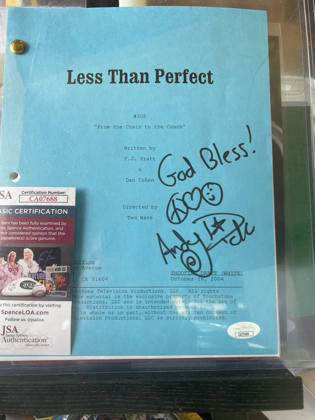 Less Than Perfect Script Signed Andy Dick JSA